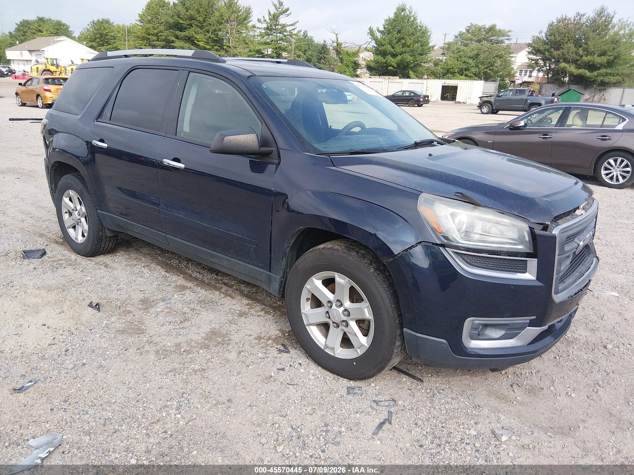 2015 Gmc Acadia Sle-2 Blue vin: 1GKKRPKD5FJ148708