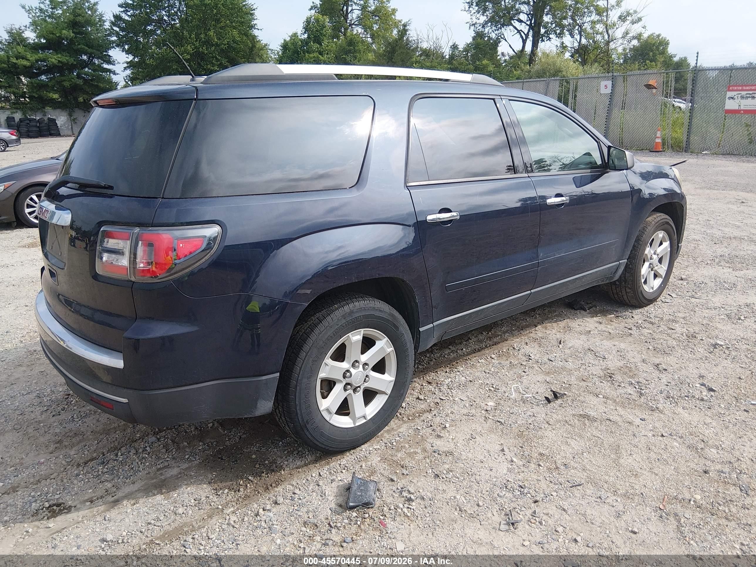 2015 Gmc Acadia Sle-2 Blue vin: 1GKKRPKD5FJ148708