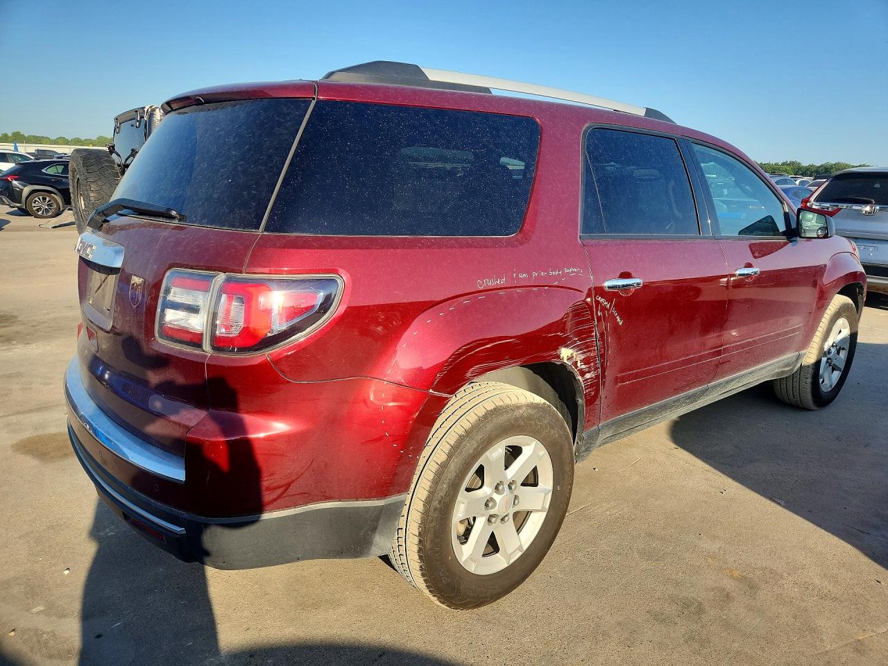 2015 Gmc Acadia Sle Red vin: 1GKKRPKD5FJ172605