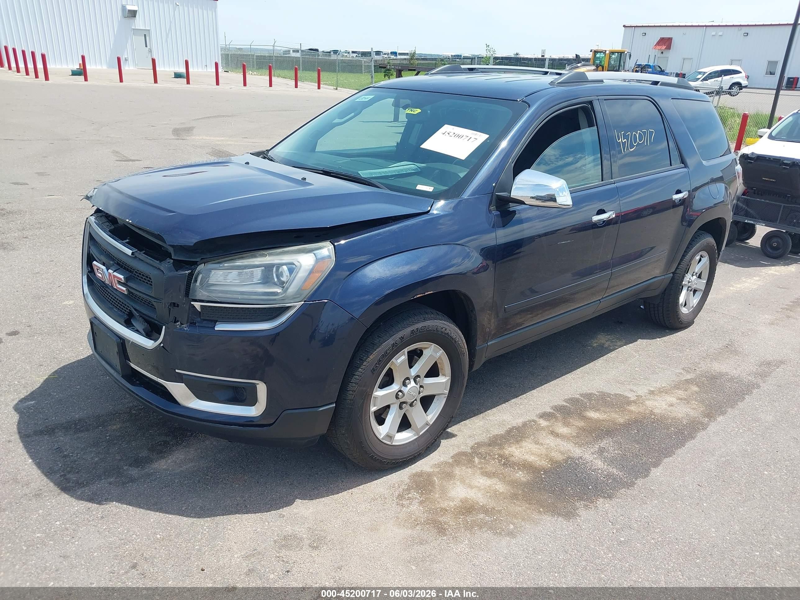 2015 Gmc Acadia Sle-2 Blue vin: 1GKKRPKD6FJ178218