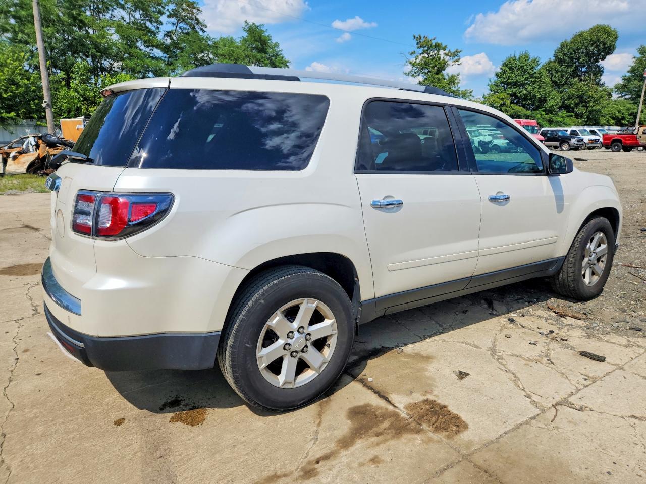 2015 Gmc Acadia Sle White vin: 1GKKRPKD6FJ273765