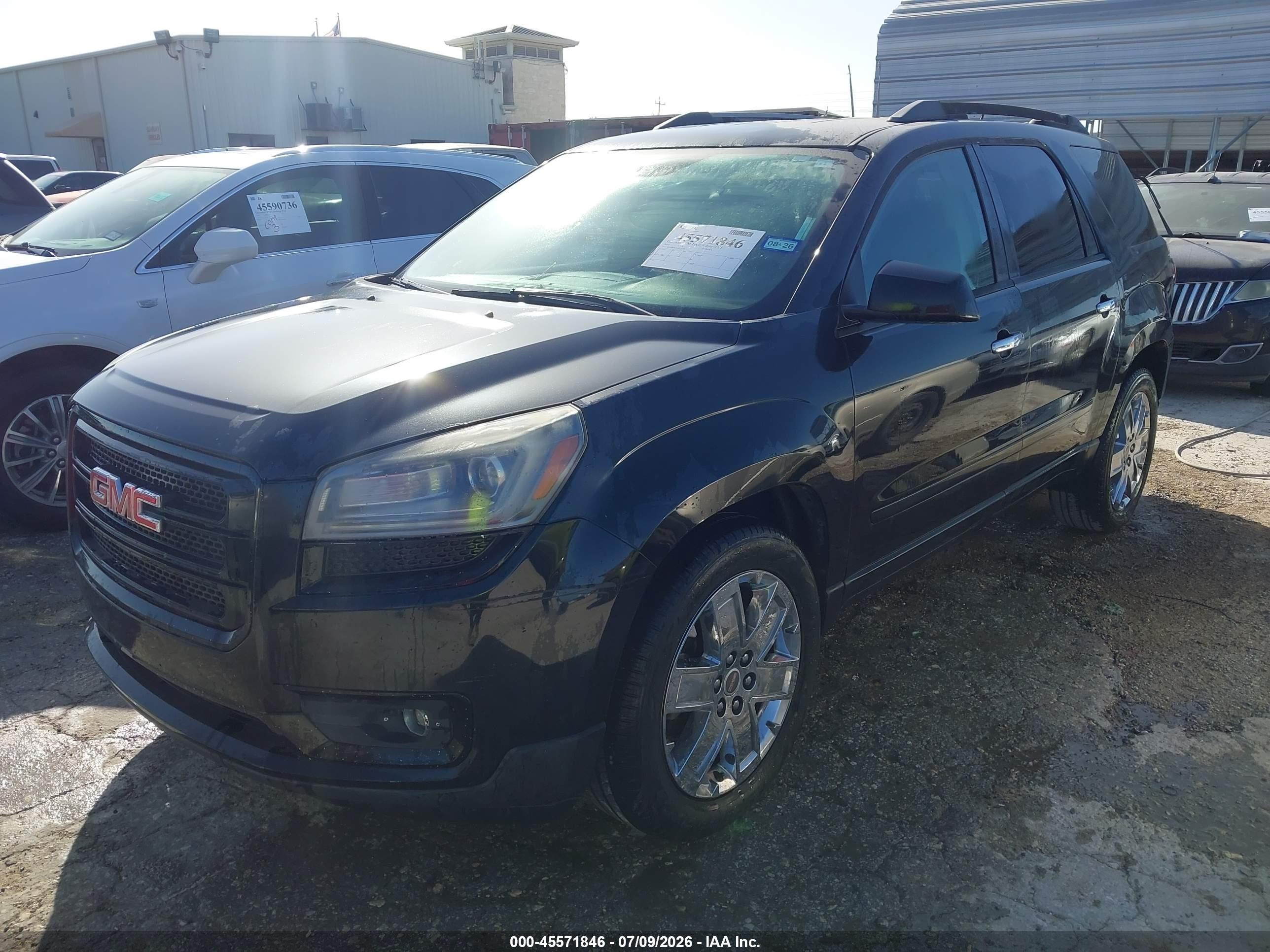 2014 Gmc Acadia Sle-2 Black vin: 1GKKRPKD7EJ153326