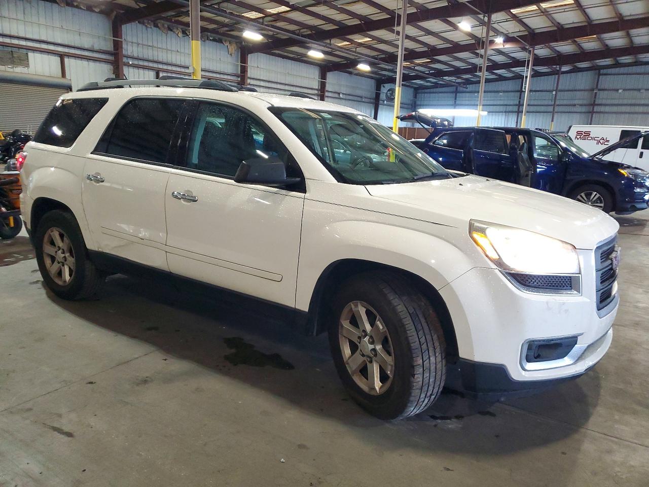 2014 Gmc Acadia Sle White vin: 1GKKRPKD7EJ361352