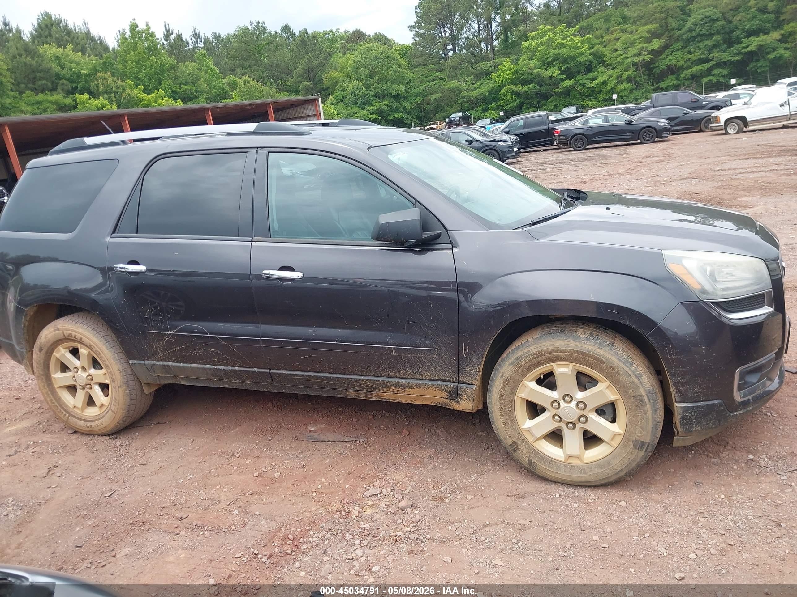 2015 Gmc Acadia Sle-2 Черный vin: 1GKKRPKD7FJ268865