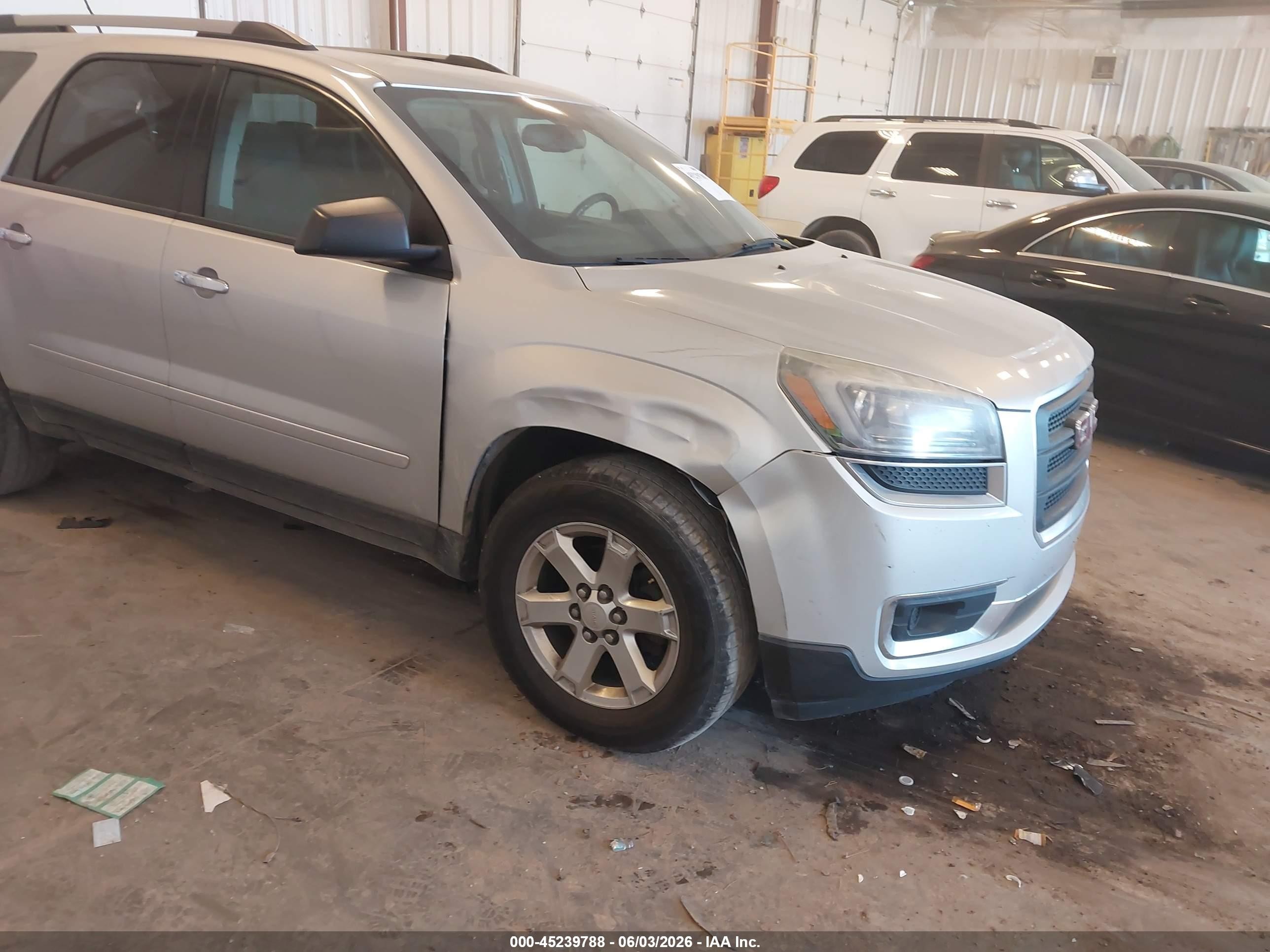 2014 Gmc Acadia Sle-2 Silver vin: 1GKKRPKD8EJ334208