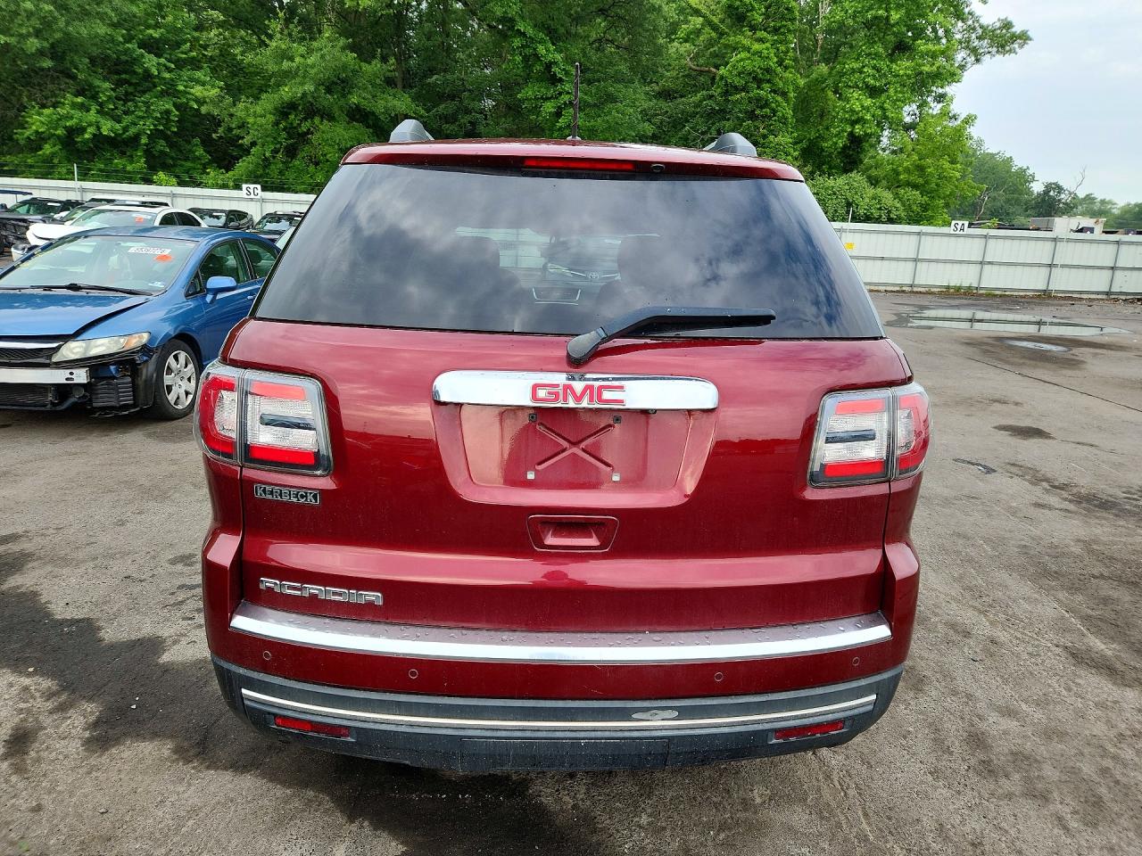 2015 Gmc Acadia Sle Red vin: 1GKKRPKD8FJ288073