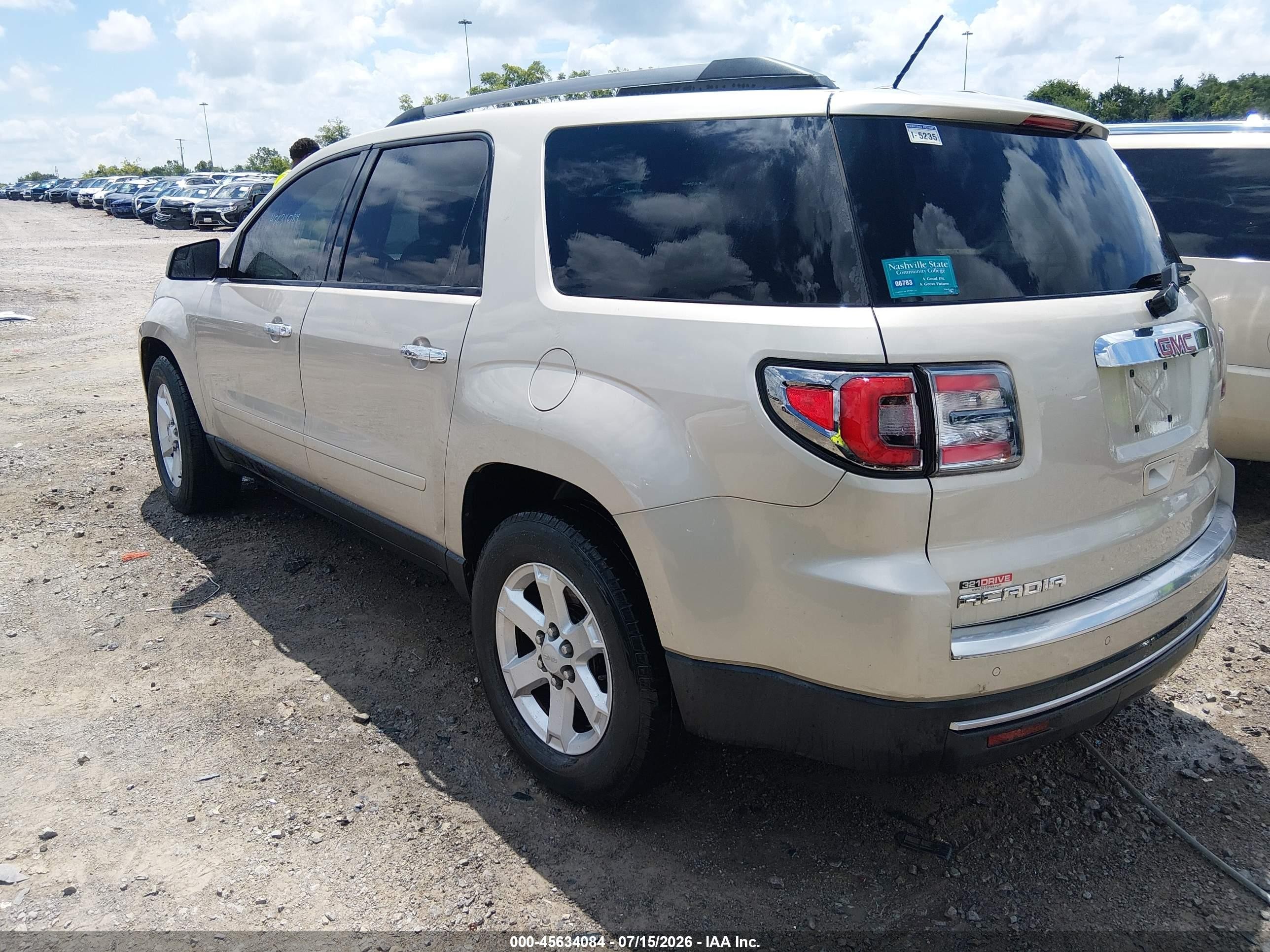 2013 Gmc Acadia Sle-2 Tan vin: 1GKKRPKD9DJ187783