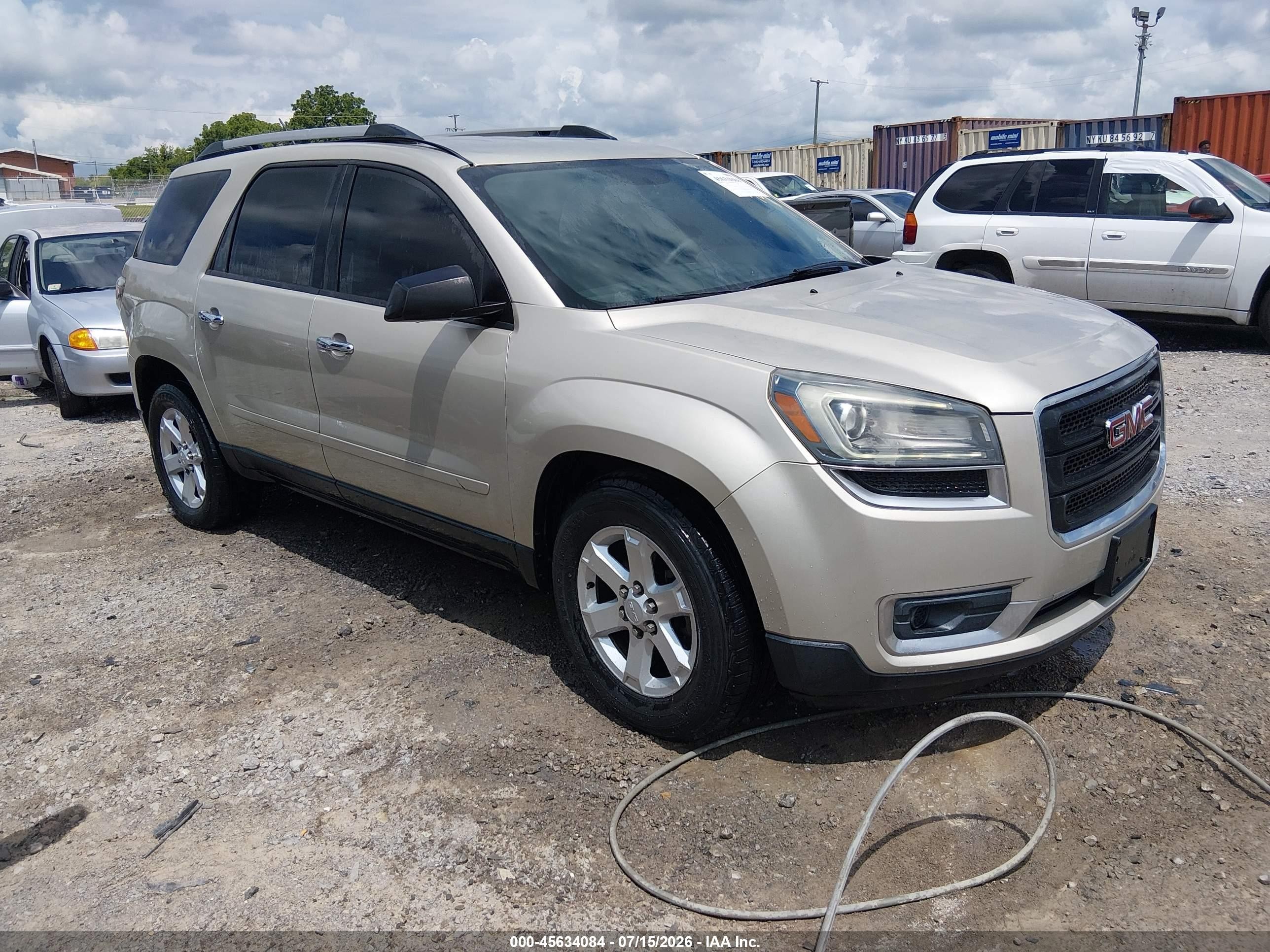 2013 Gmc Acadia Sle-2 Tan vin: 1GKKRPKD9DJ187783