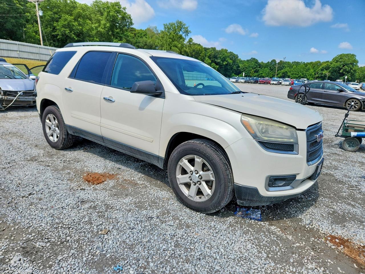 2015 Gmc Acadia Sle White vin: 1GKKRPKD9FJ243840