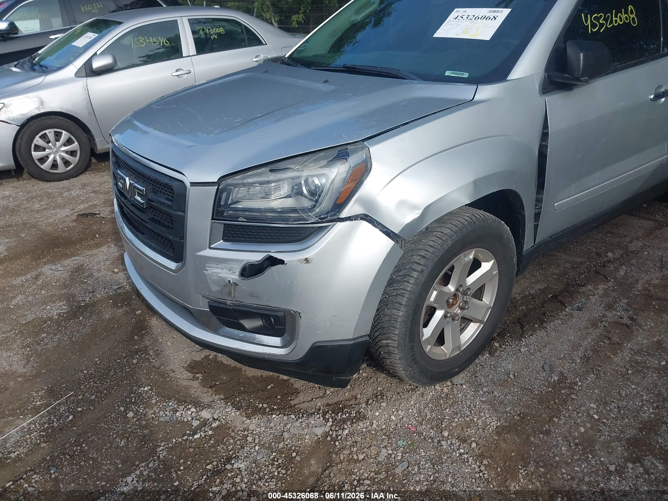 2015 Gmc Acadia Sle-2 Silver vin: 1GKKRPKD9FJ364447