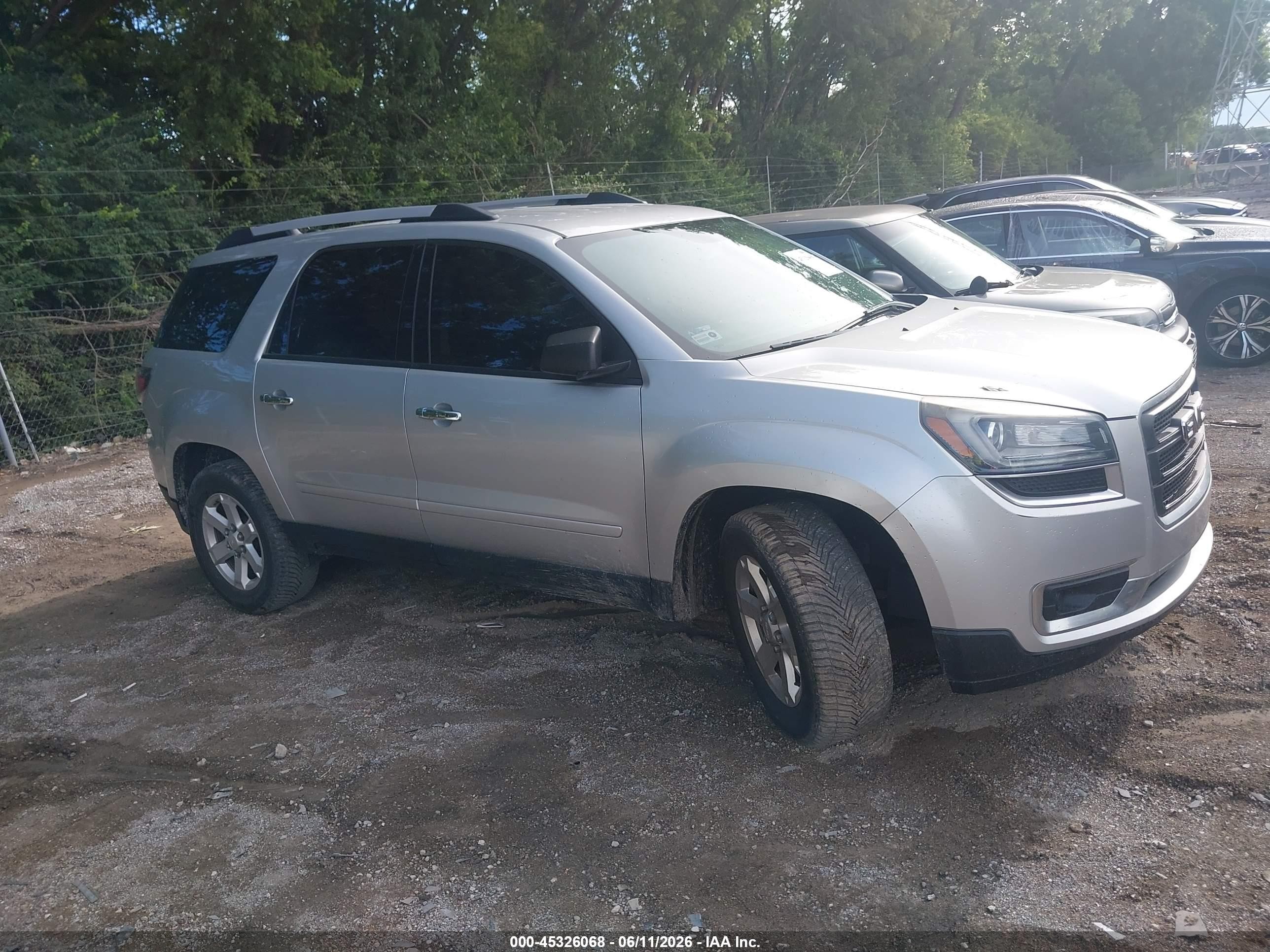 2015 Gmc Acadia Sle-2 Silver vin: 1GKKRPKD9FJ364447