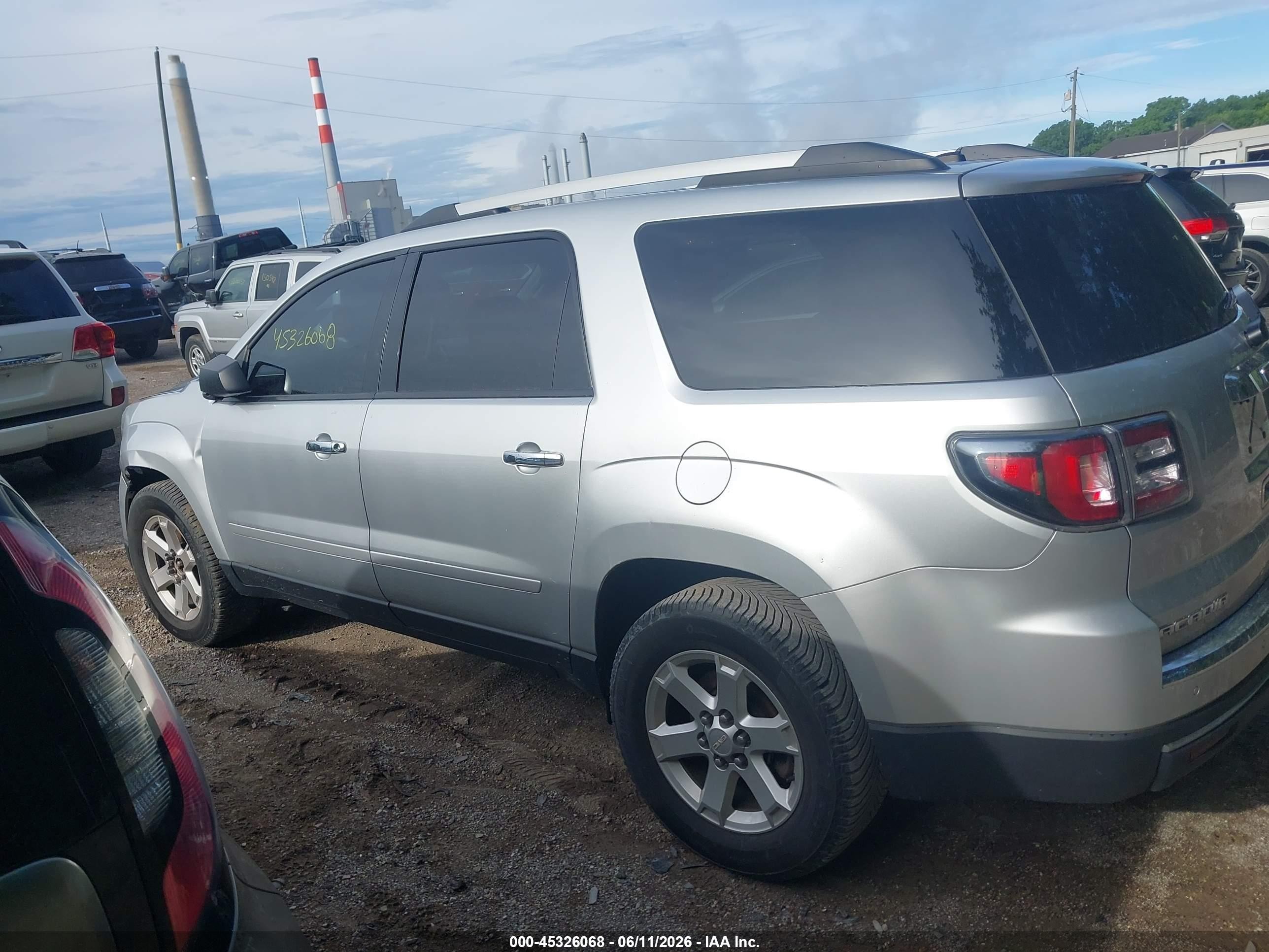 2015 Gmc Acadia Sle-2 Silver vin: 1GKKRPKD9FJ364447