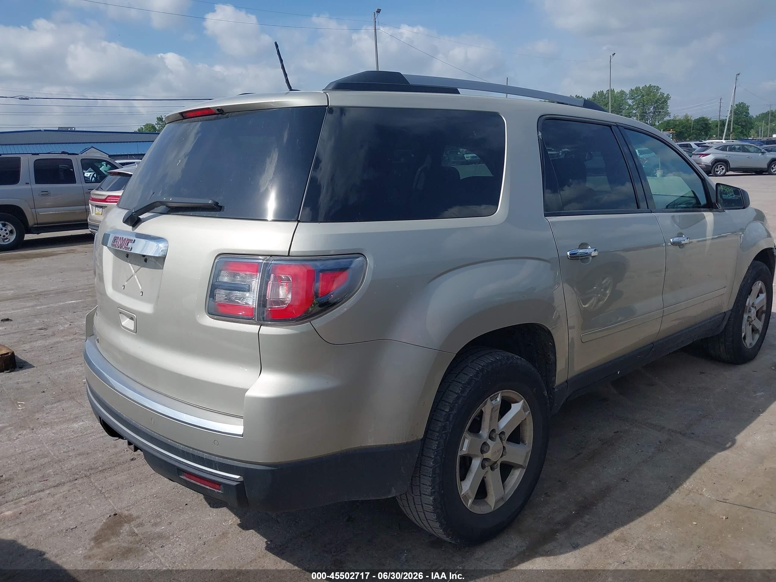 2014 Gmc Acadia Sle-2 Tan vin: 1GKKRPKDXEJ251332