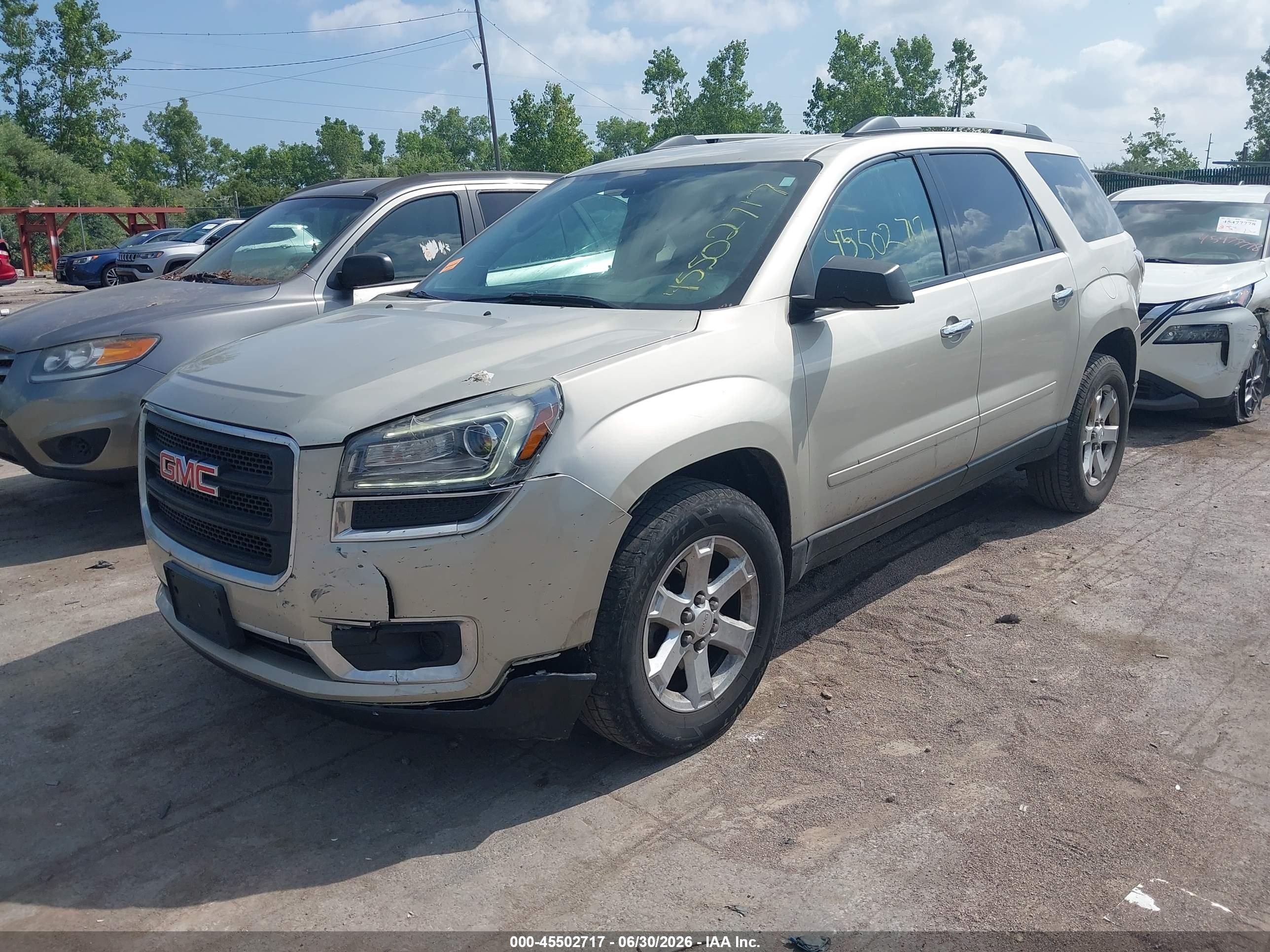 2014 Gmc Acadia Sle-2 Tan vin: 1GKKRPKDXEJ251332