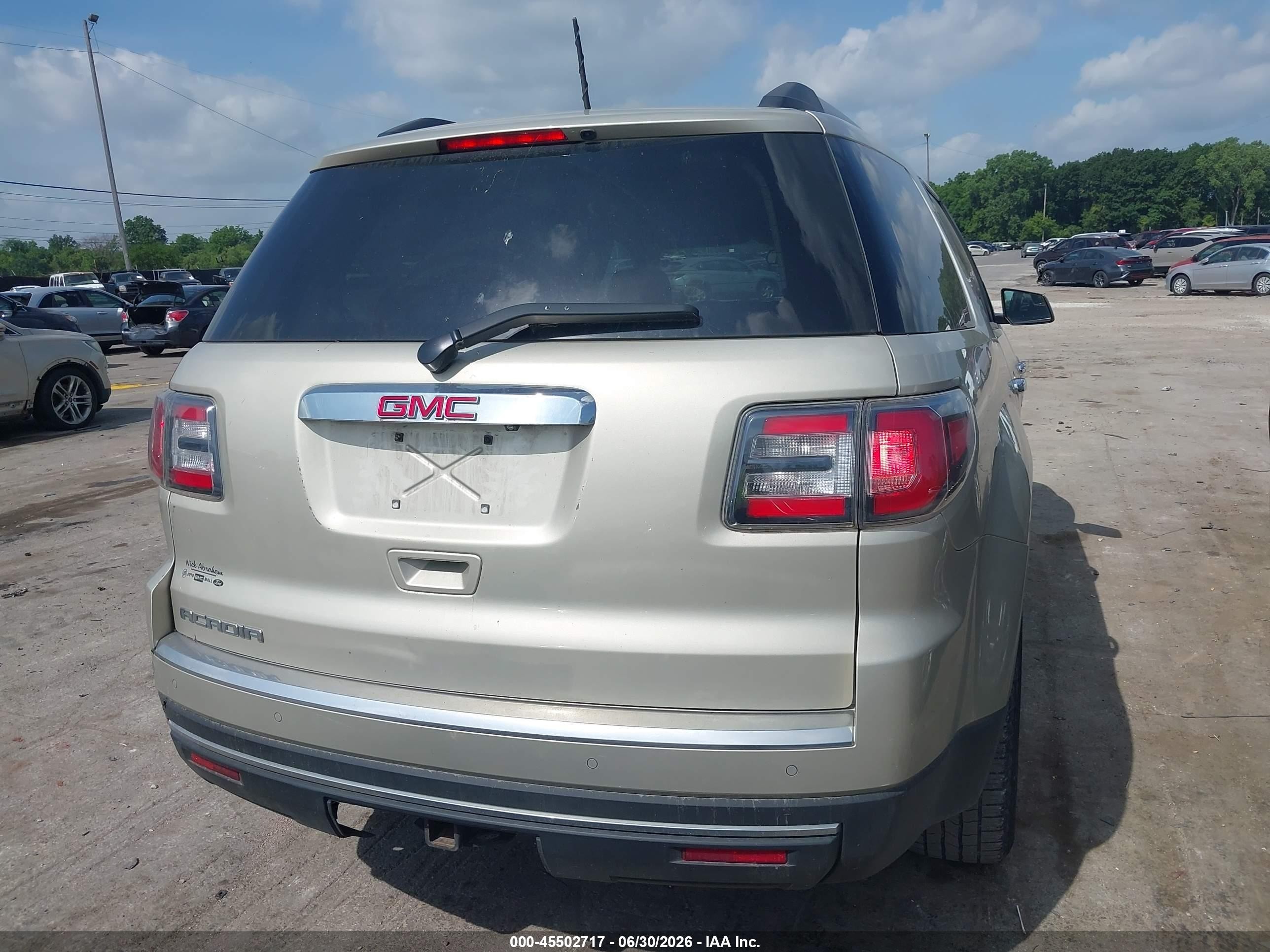 2014 Gmc Acadia Sle-2 Tan vin: 1GKKRPKDXEJ251332