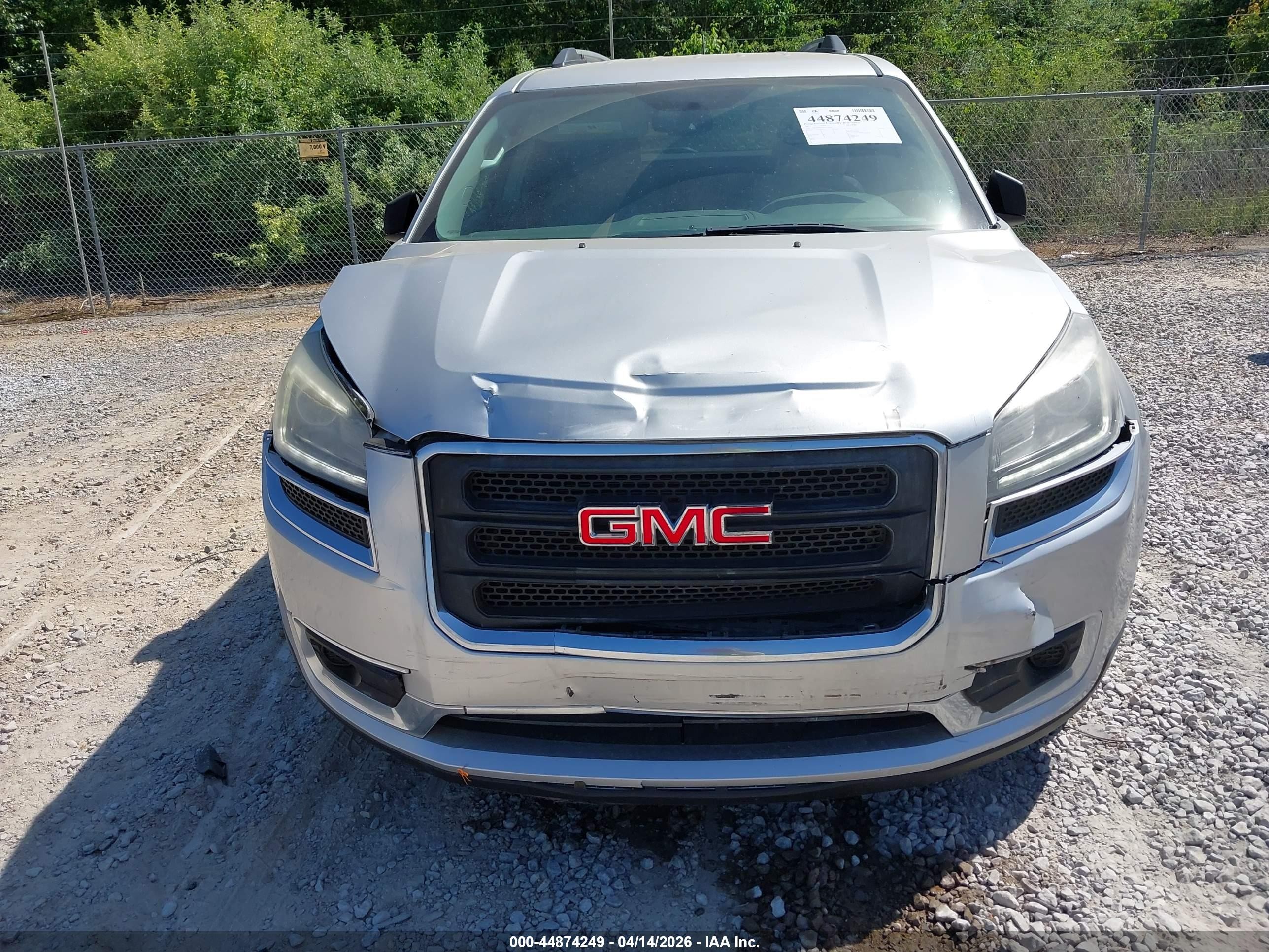 2015 Gmc Acadia Sle-2 Silver vin: 1GKKRPKDXFJ124260