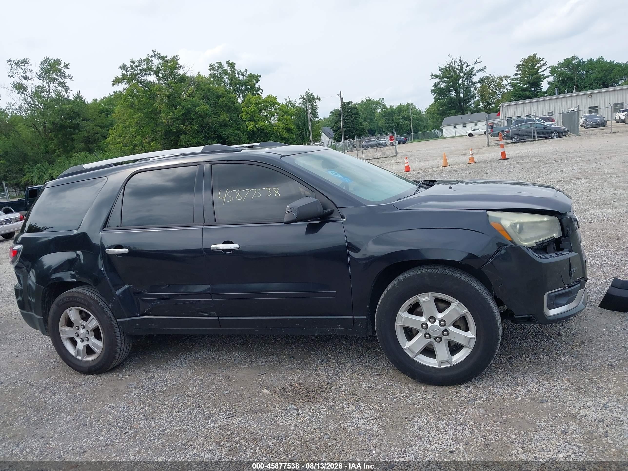 2015 Gmc Acadia Sle-2 Black vin: 1GKKRPKDXFJ250280