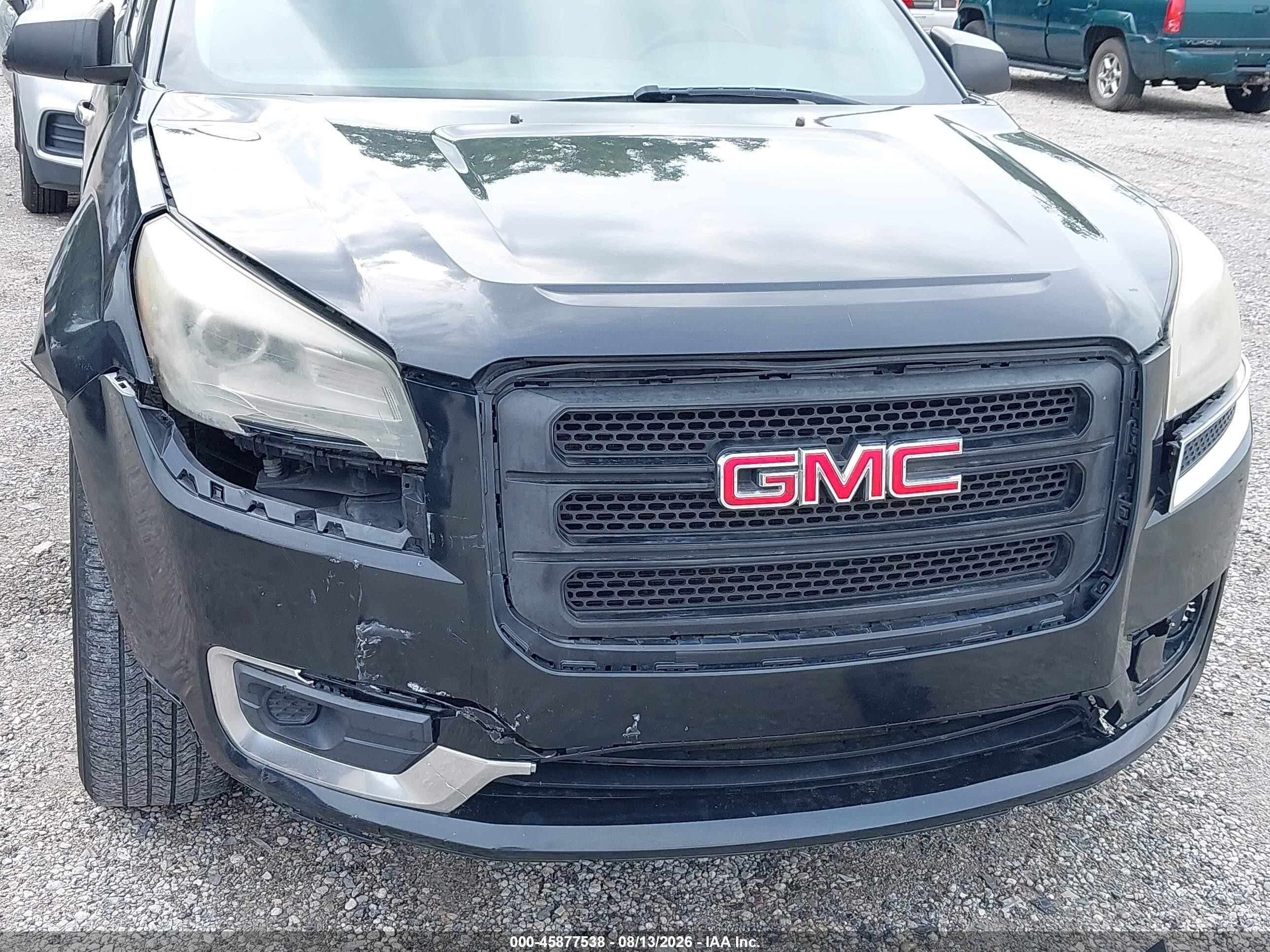 2015 Gmc Acadia Sle-2 Black vin: 1GKKRPKDXFJ250280