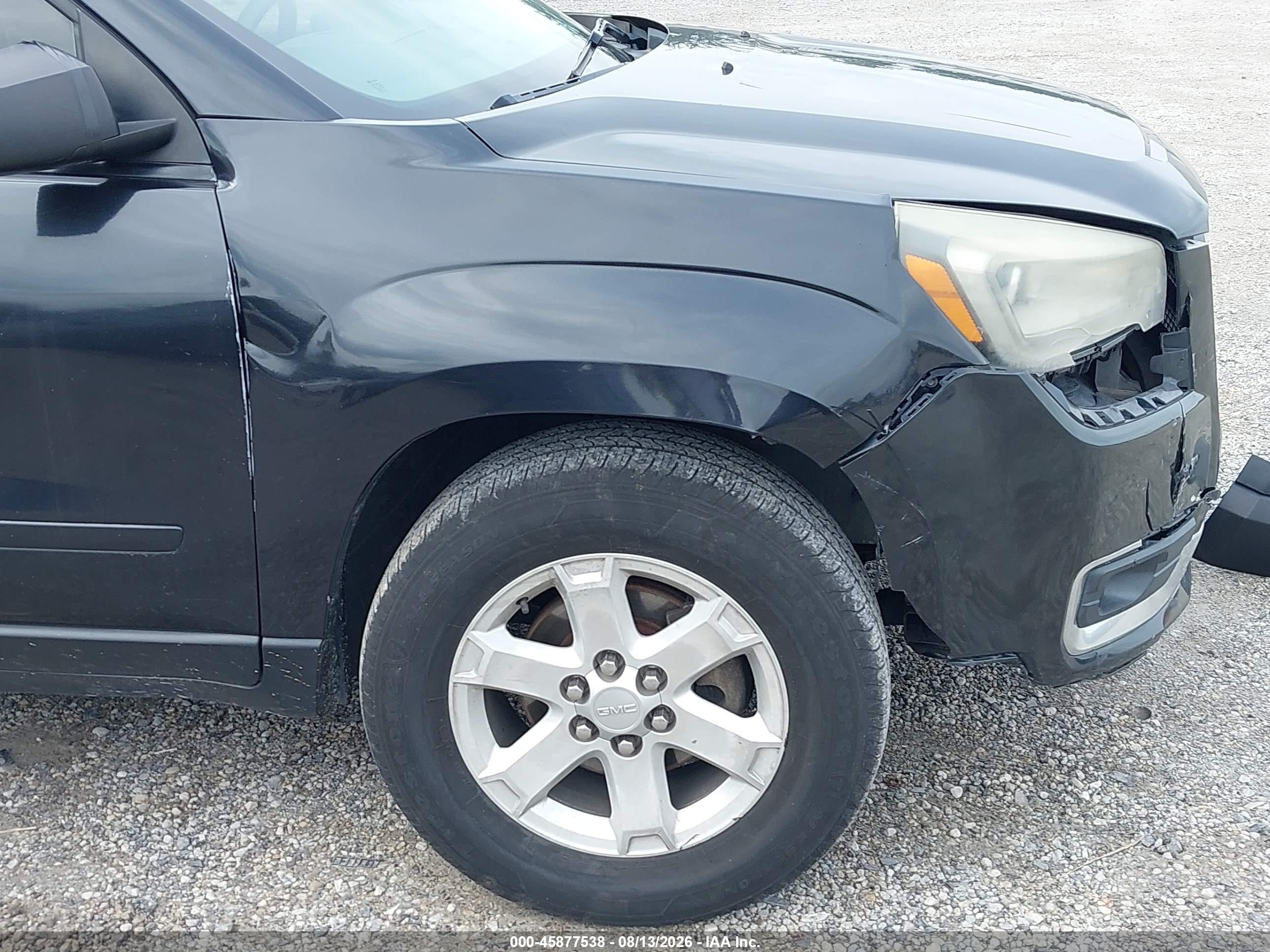 2015 Gmc Acadia Sle-2 Black vin: 1GKKRPKDXFJ250280