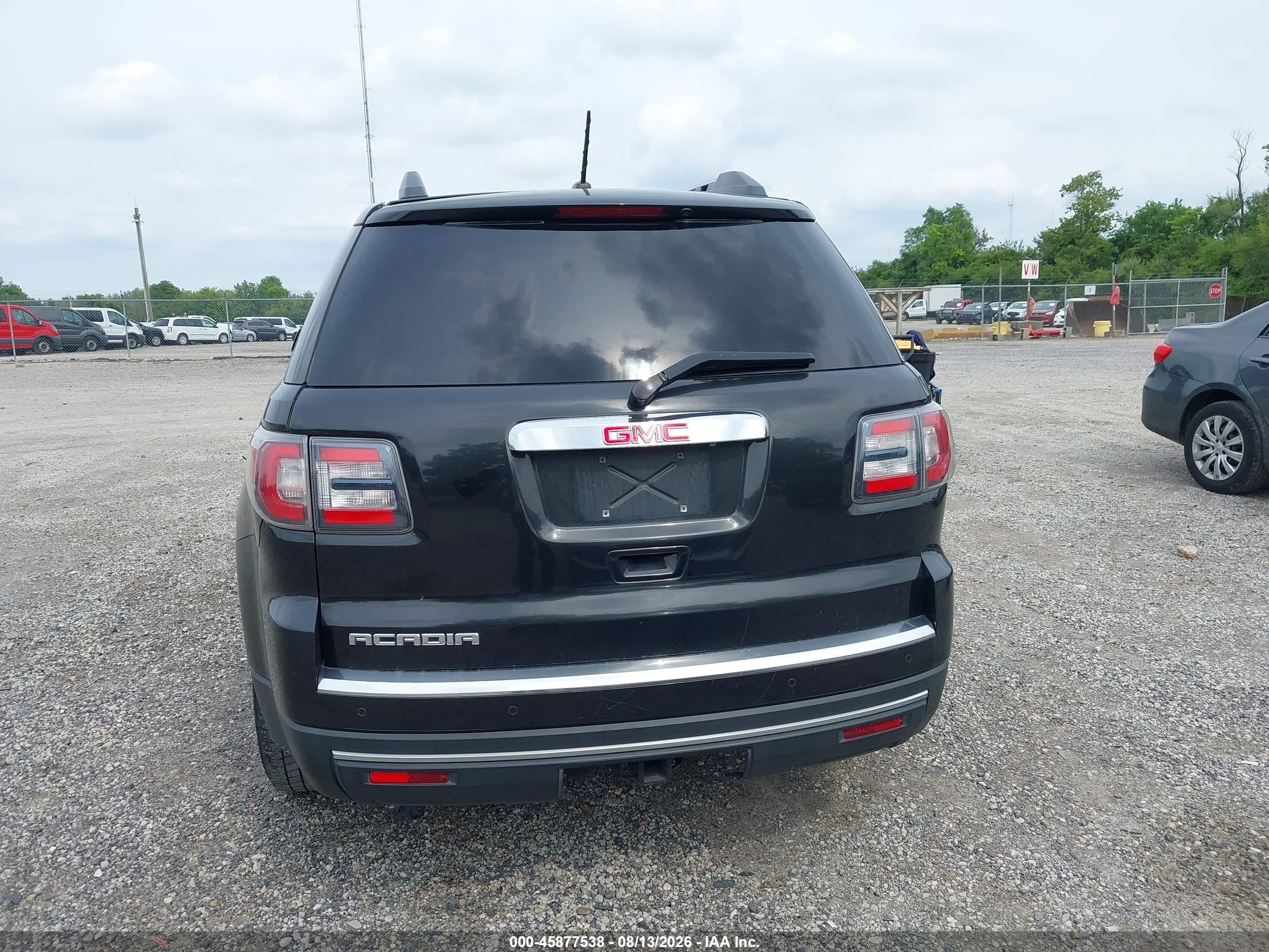 2015 Gmc Acadia Sle-2 Black vin: 1GKKRPKDXFJ250280
