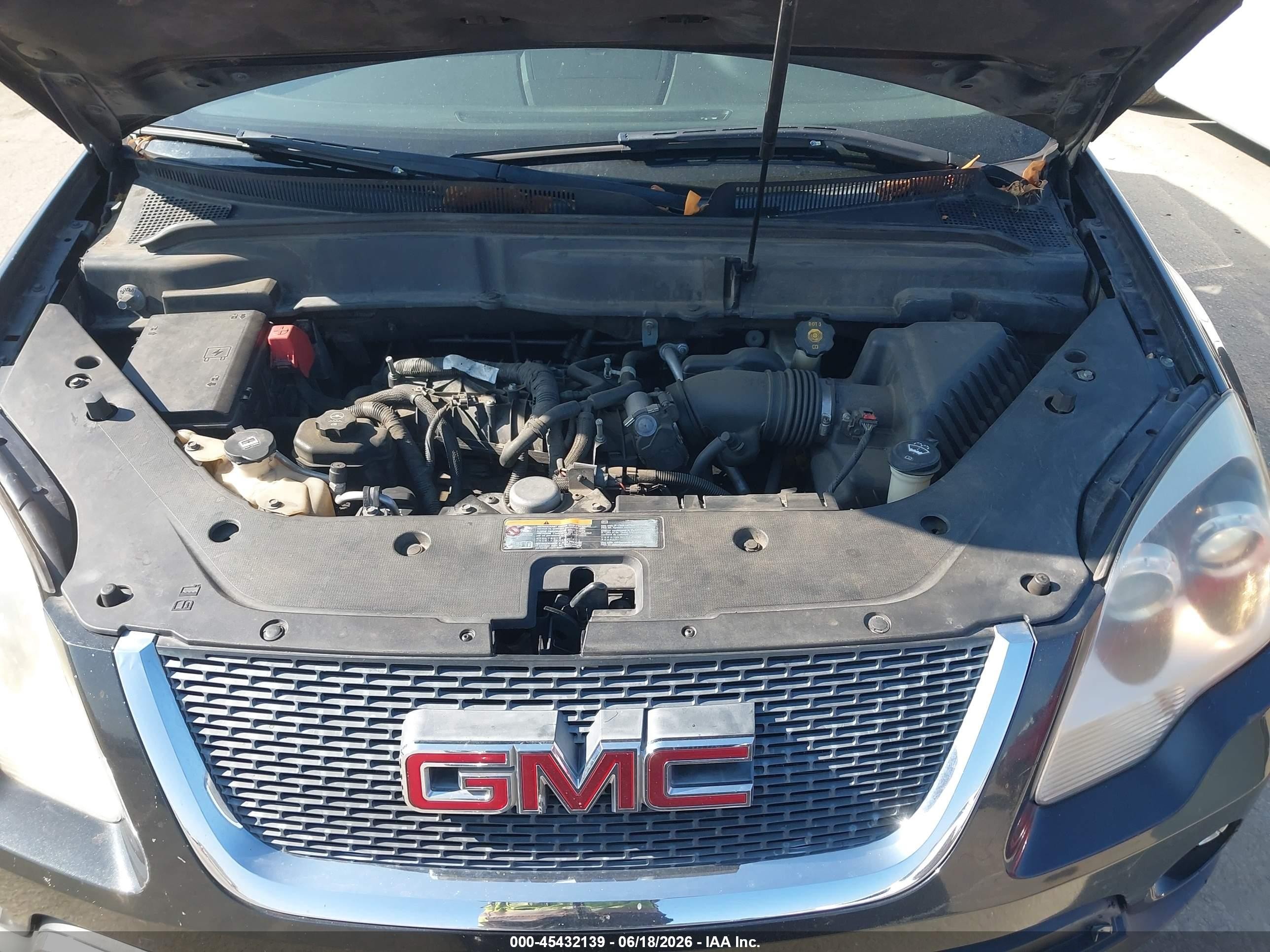 2012 Gmc Acadia Slt-1 Black vin: 1GKKRRED0CJ132306