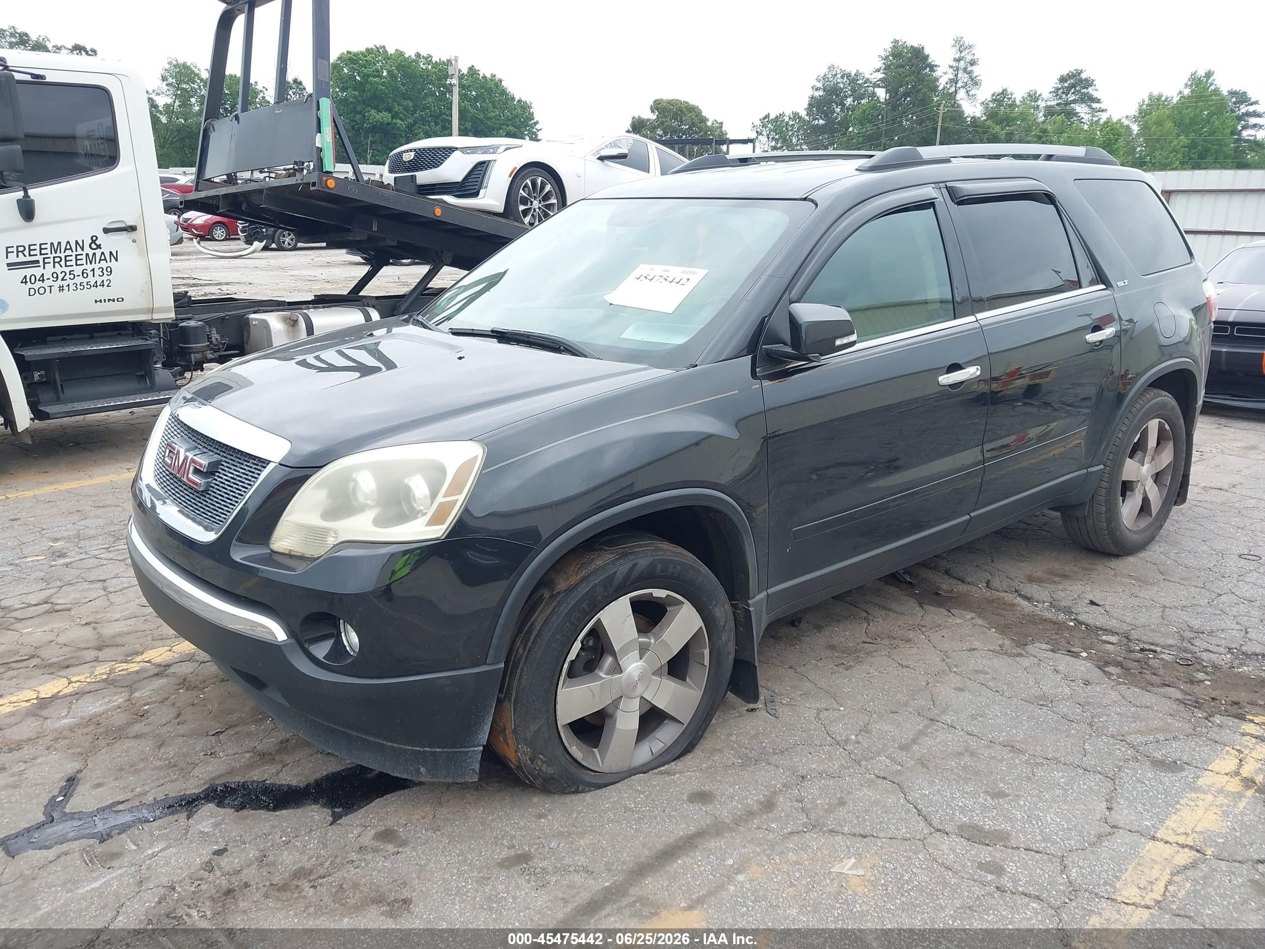 2012 Gmc Acadia Slt-1 Black vin: 1GKKRRED0CJ391846