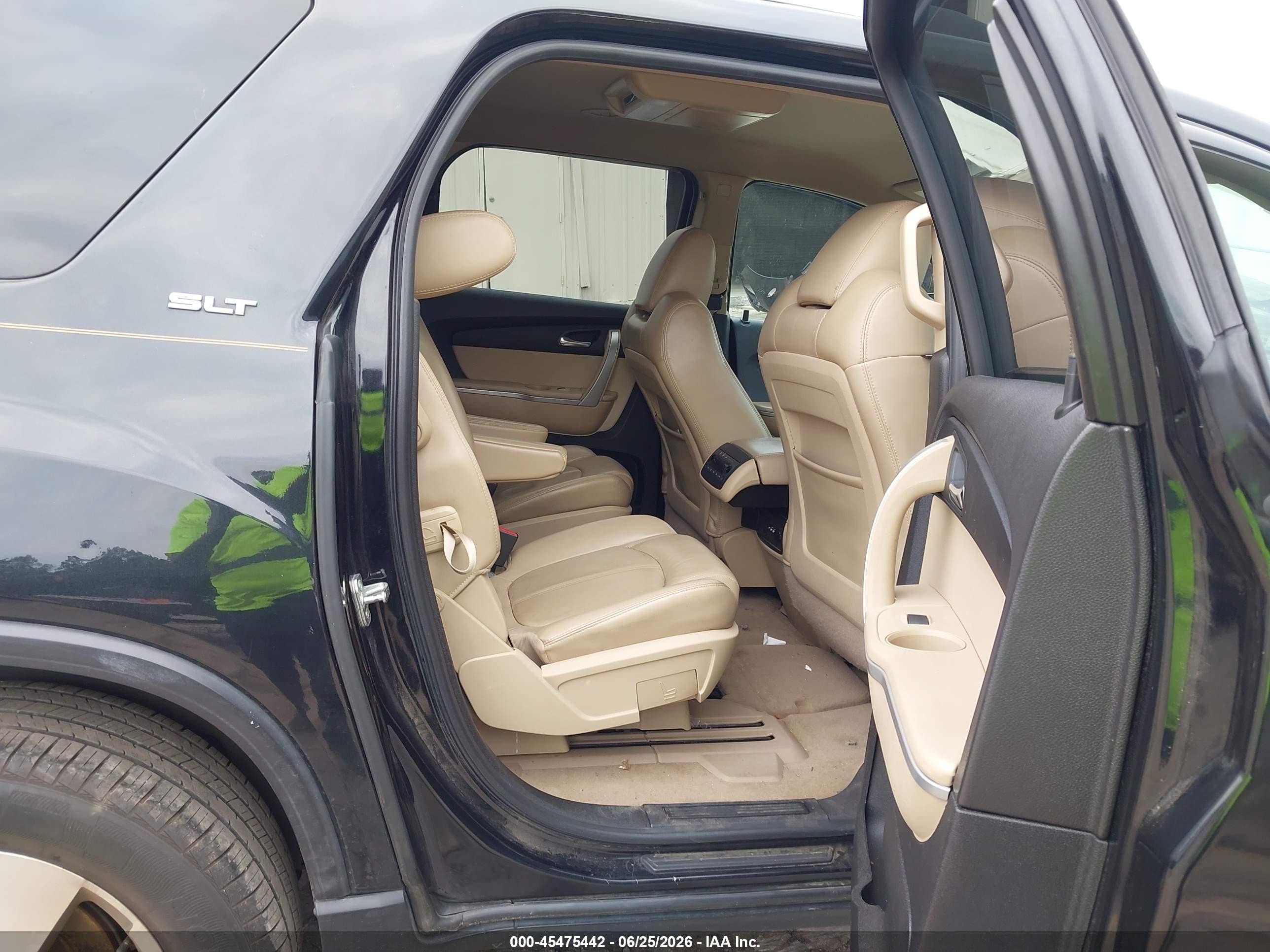 2012 Gmc Acadia Slt-1 Black vin: 1GKKRRED0CJ391846