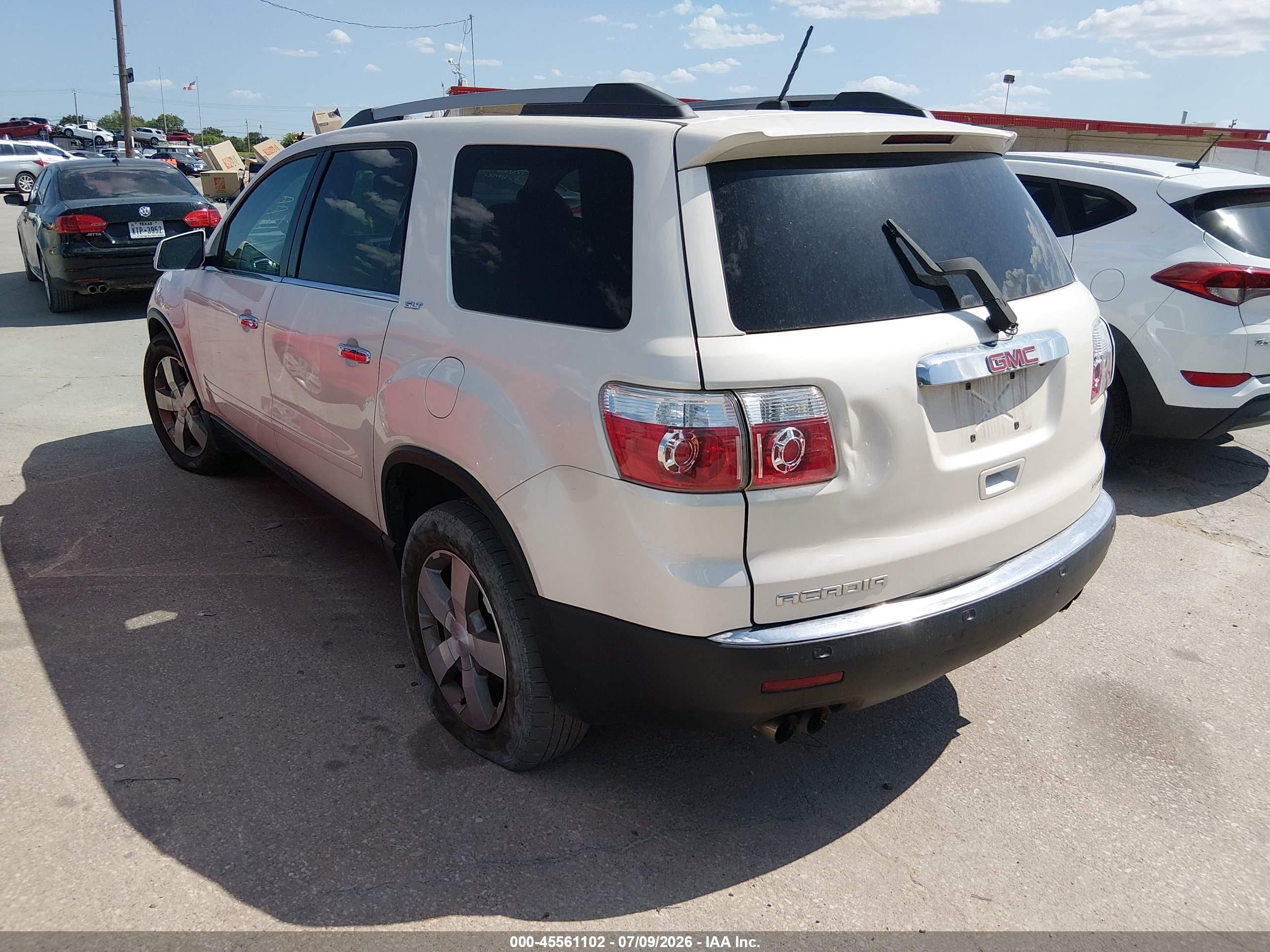 2011 Gmc Acadia Slt-1 White vin: 1GKKRRED1BJ414520