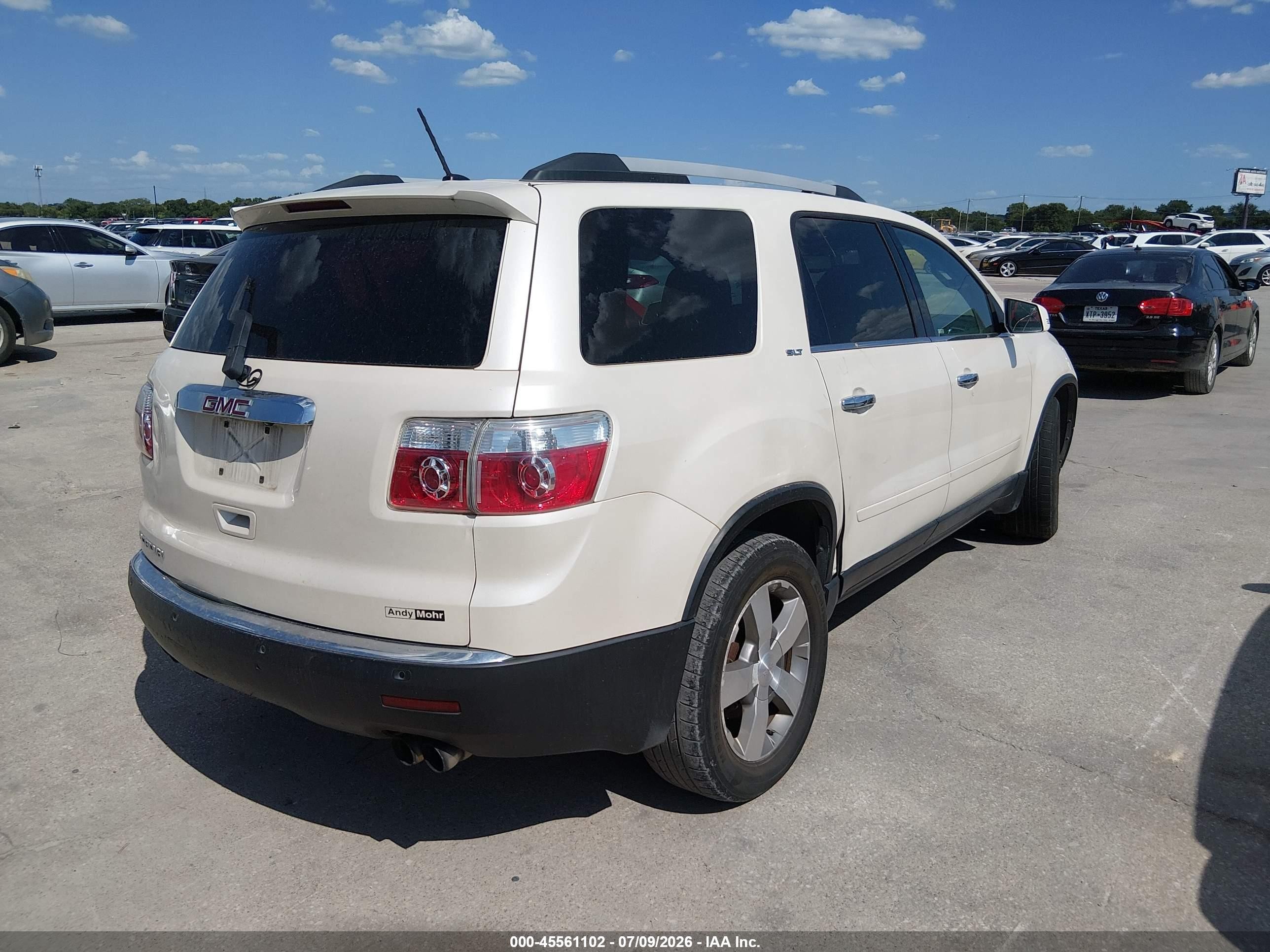 2011 Gmc Acadia Slt-1 White vin: 1GKKRRED1BJ414520