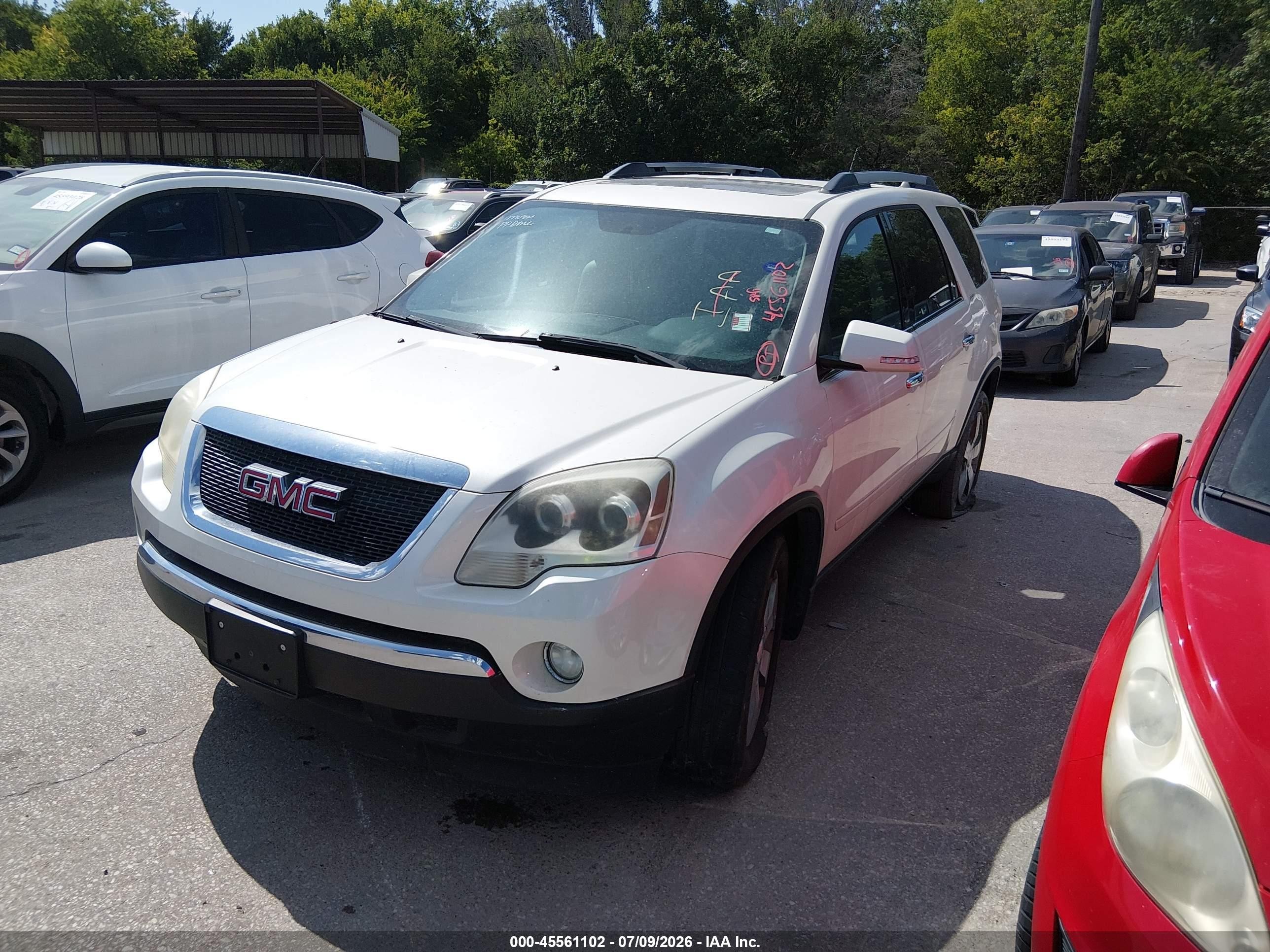 2011 Gmc Acadia Slt-1 White vin: 1GKKRRED1BJ414520