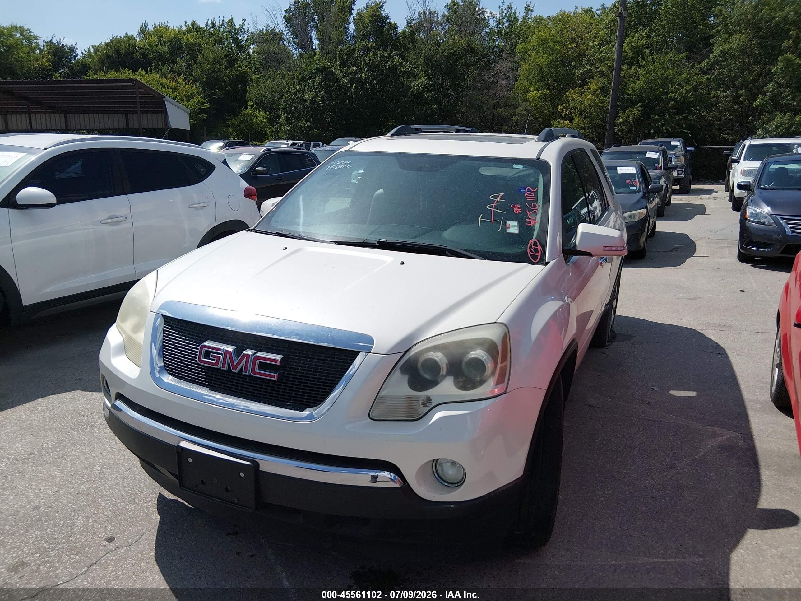 2011 Gmc Acadia Slt-1 White vin: 1GKKRRED1BJ414520