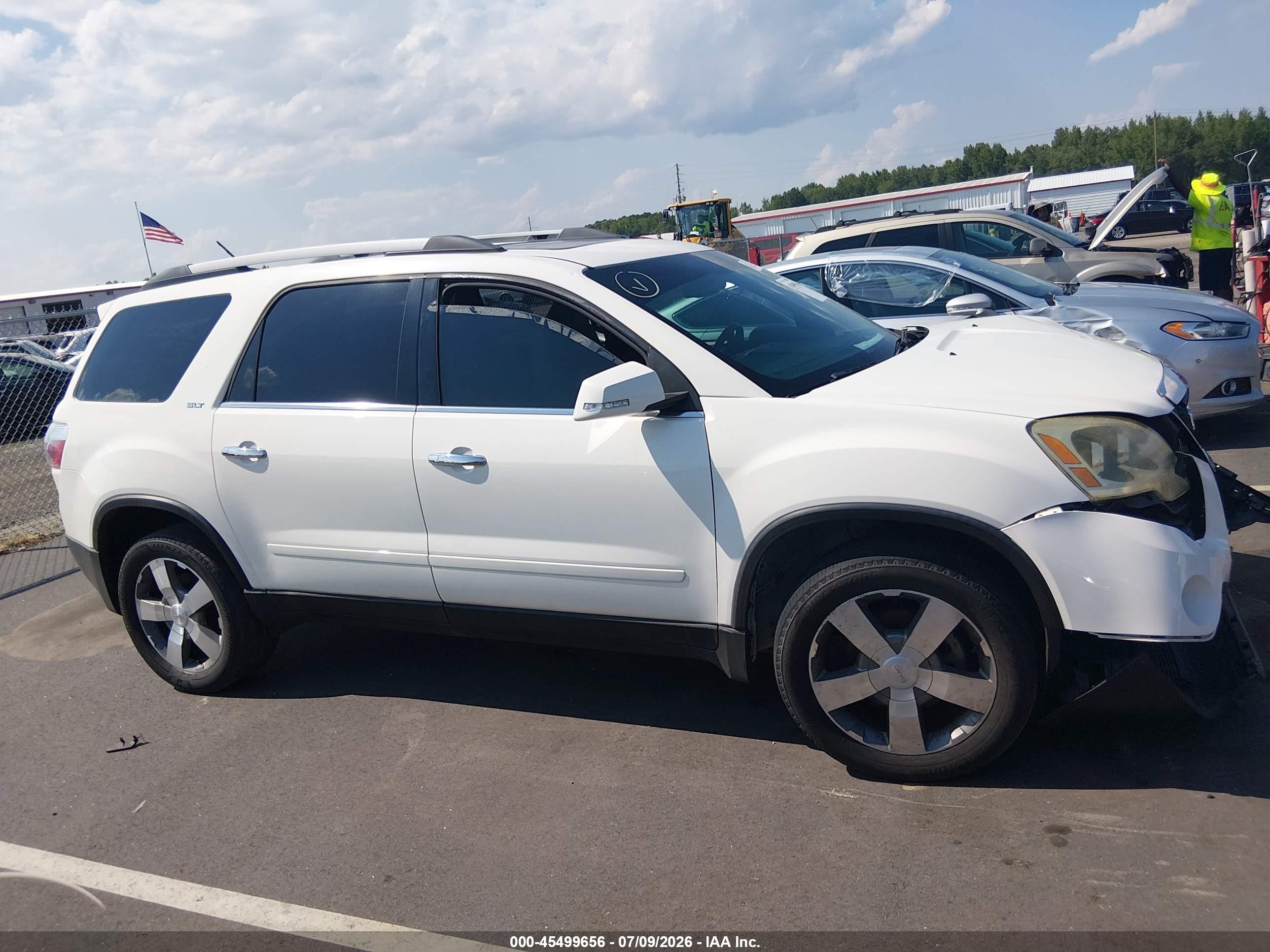 2012 Gmc Acadia Slt-1 White vin: 1GKKRRED1CJ219308