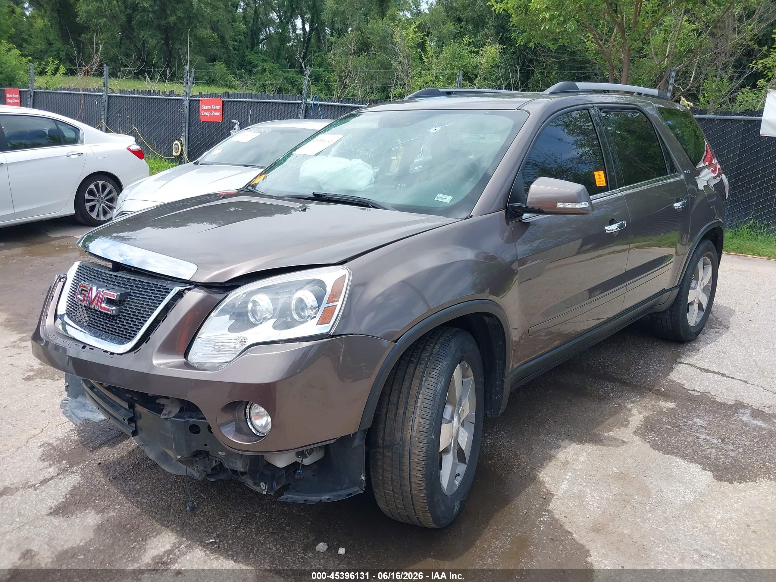 2012 Gmc Acadia Slt-1 Brown vin: 1GKKRRED1CJ398613