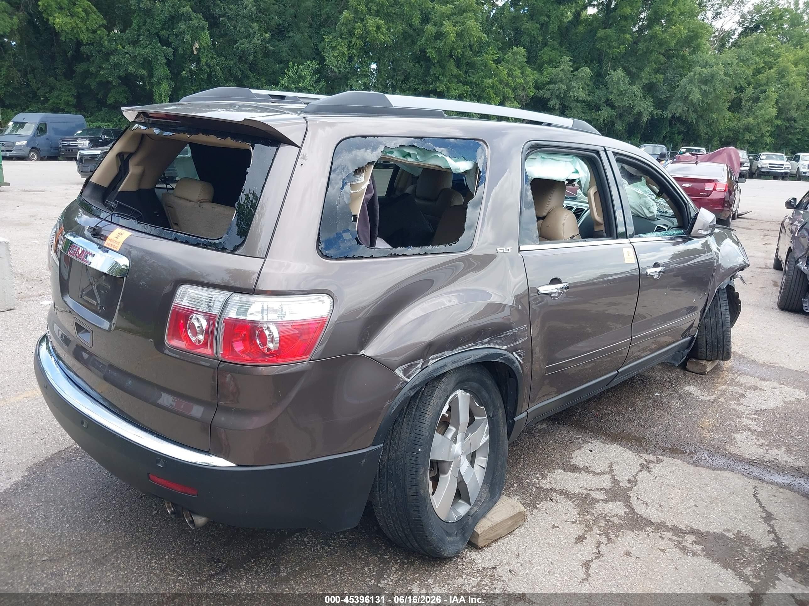 2012 Gmc Acadia Slt-1 Brown vin: 1GKKRRED1CJ398613