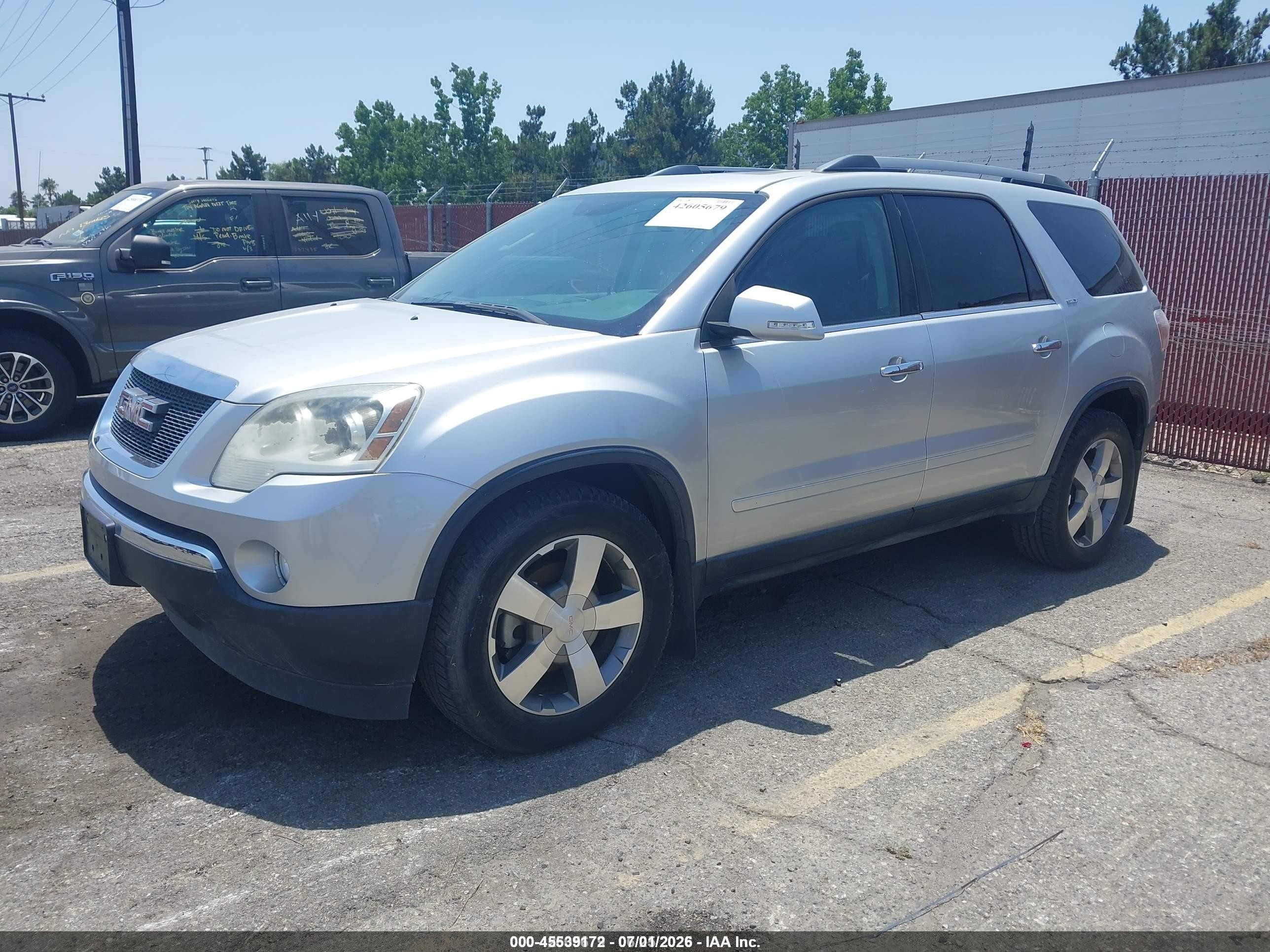 2011 Gmc Acadia Slt-1 Silver vin: 1GKKRRED2BJ233541