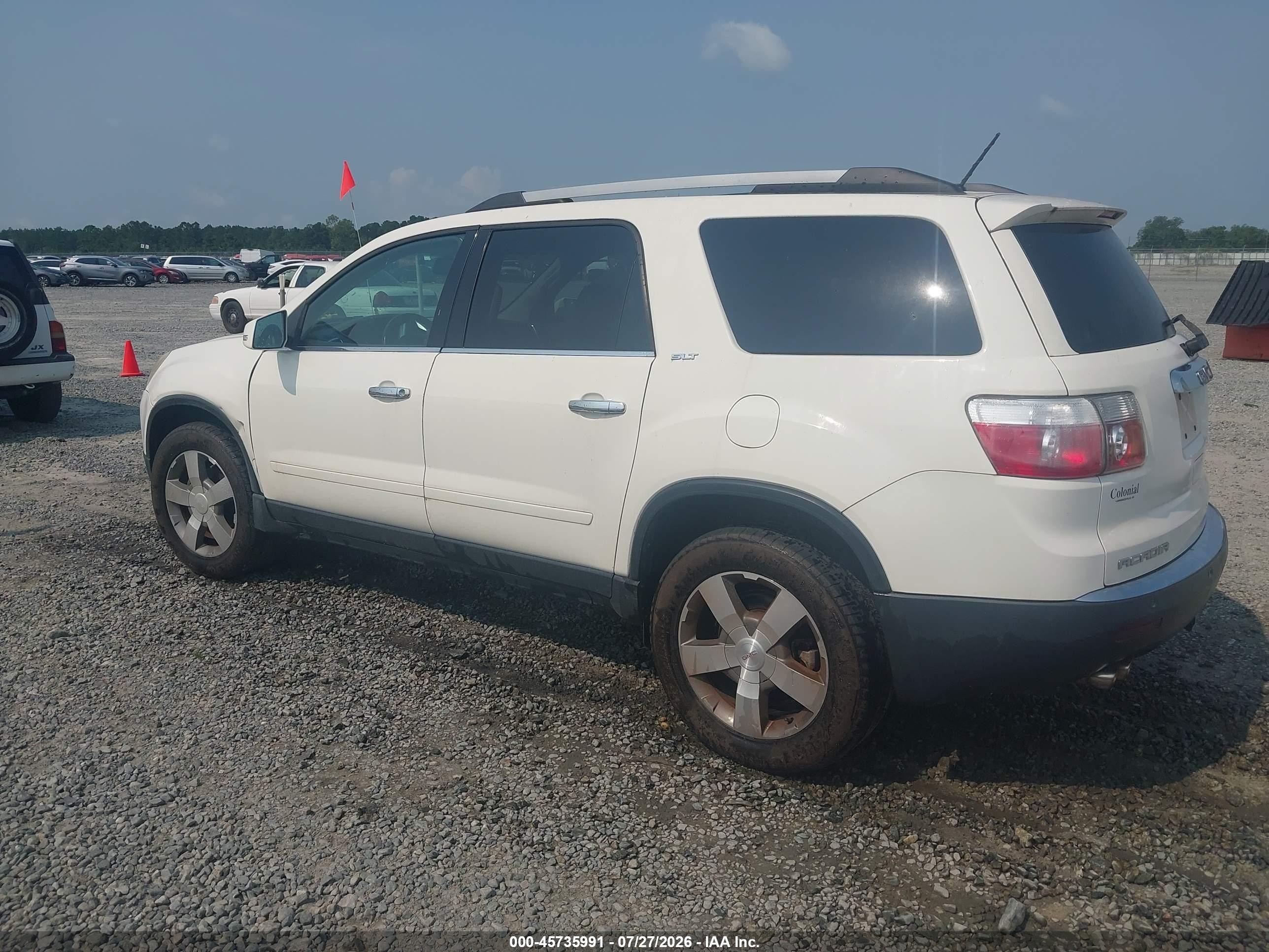 2011 Gmc Acadia Slt-1 White vin: 1GKKRRED2BJ267107