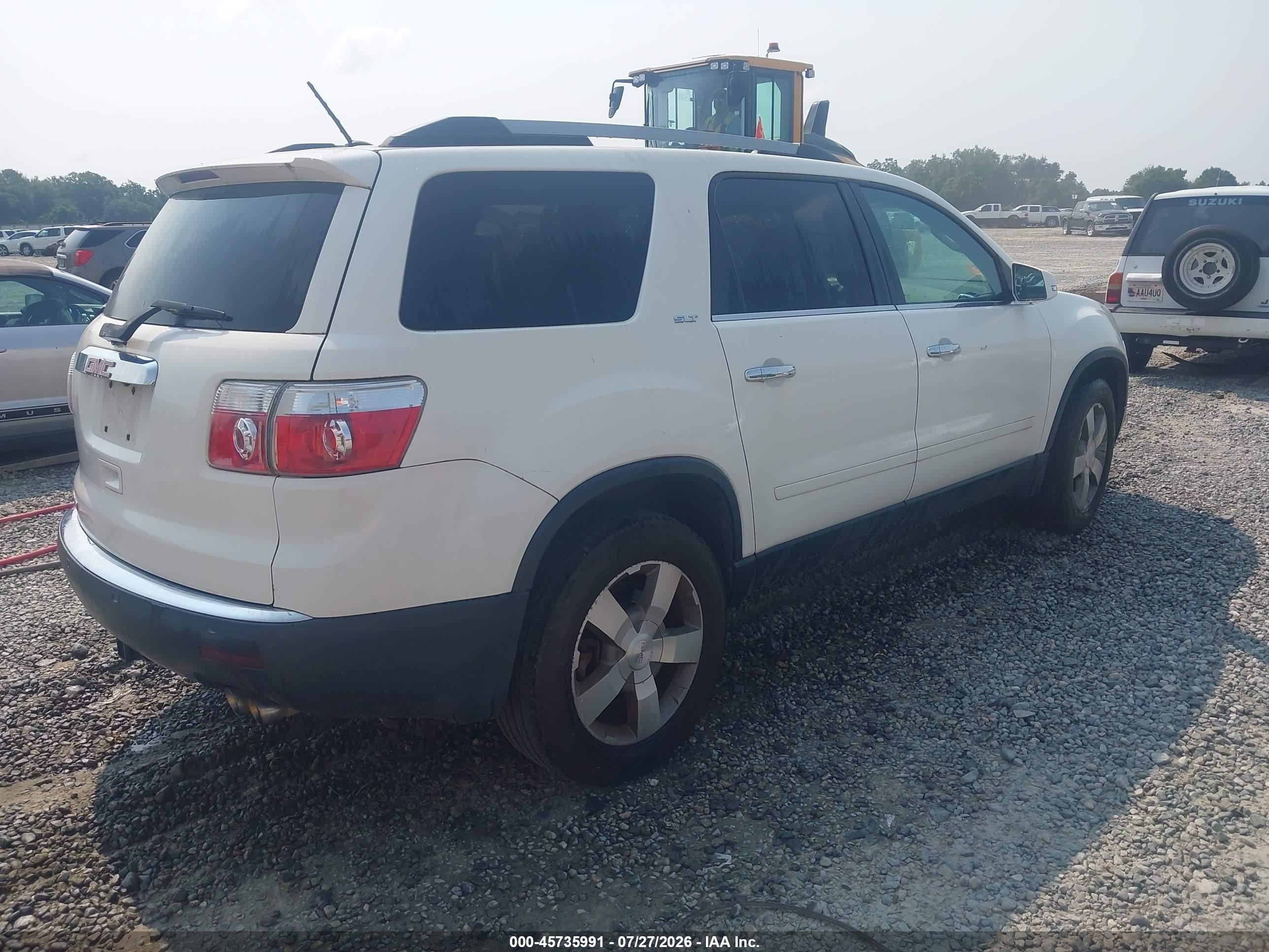 2011 Gmc Acadia Slt-1 White vin: 1GKKRRED2BJ267107