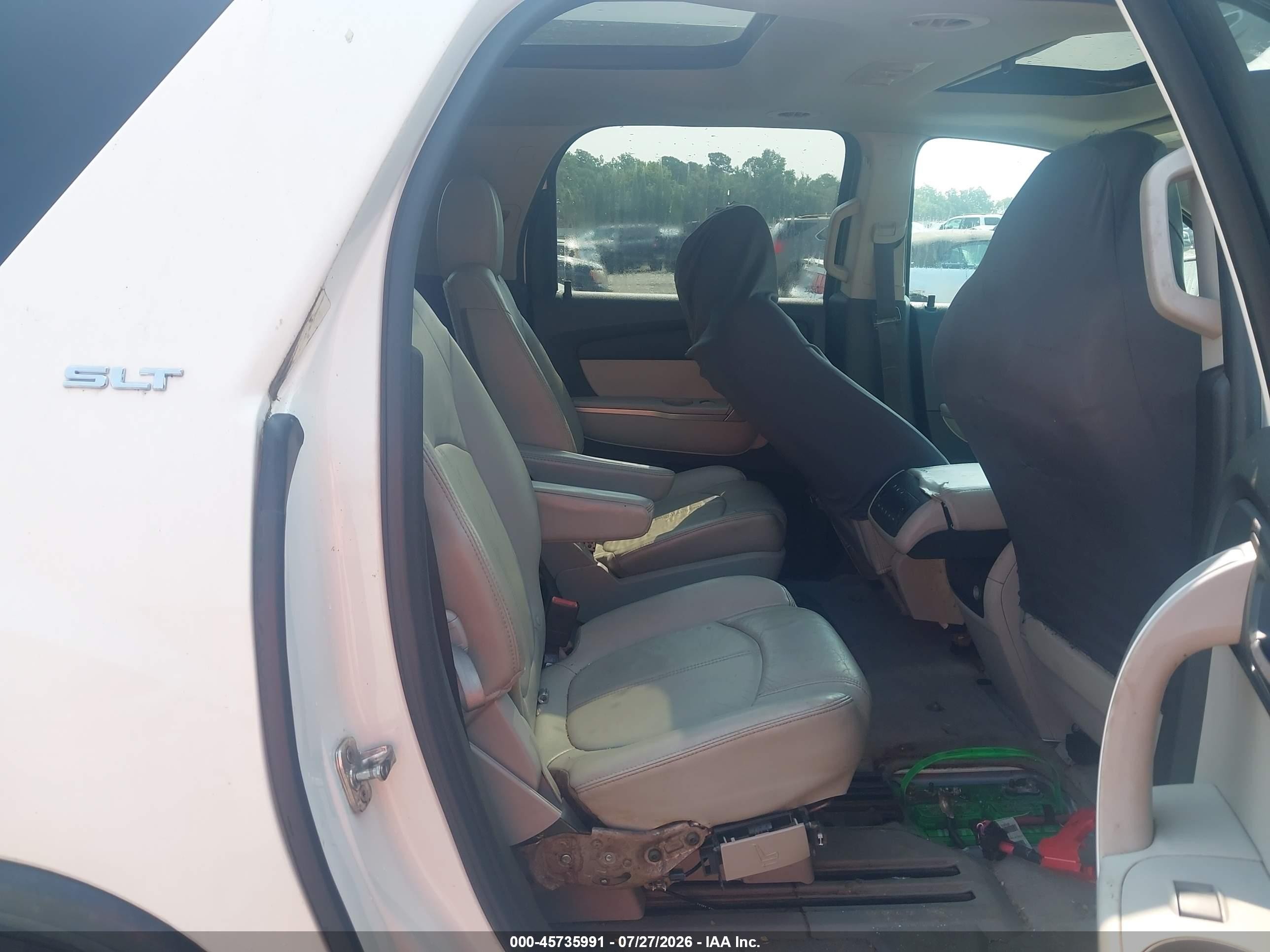 2011 Gmc Acadia Slt-1 White vin: 1GKKRRED2BJ267107