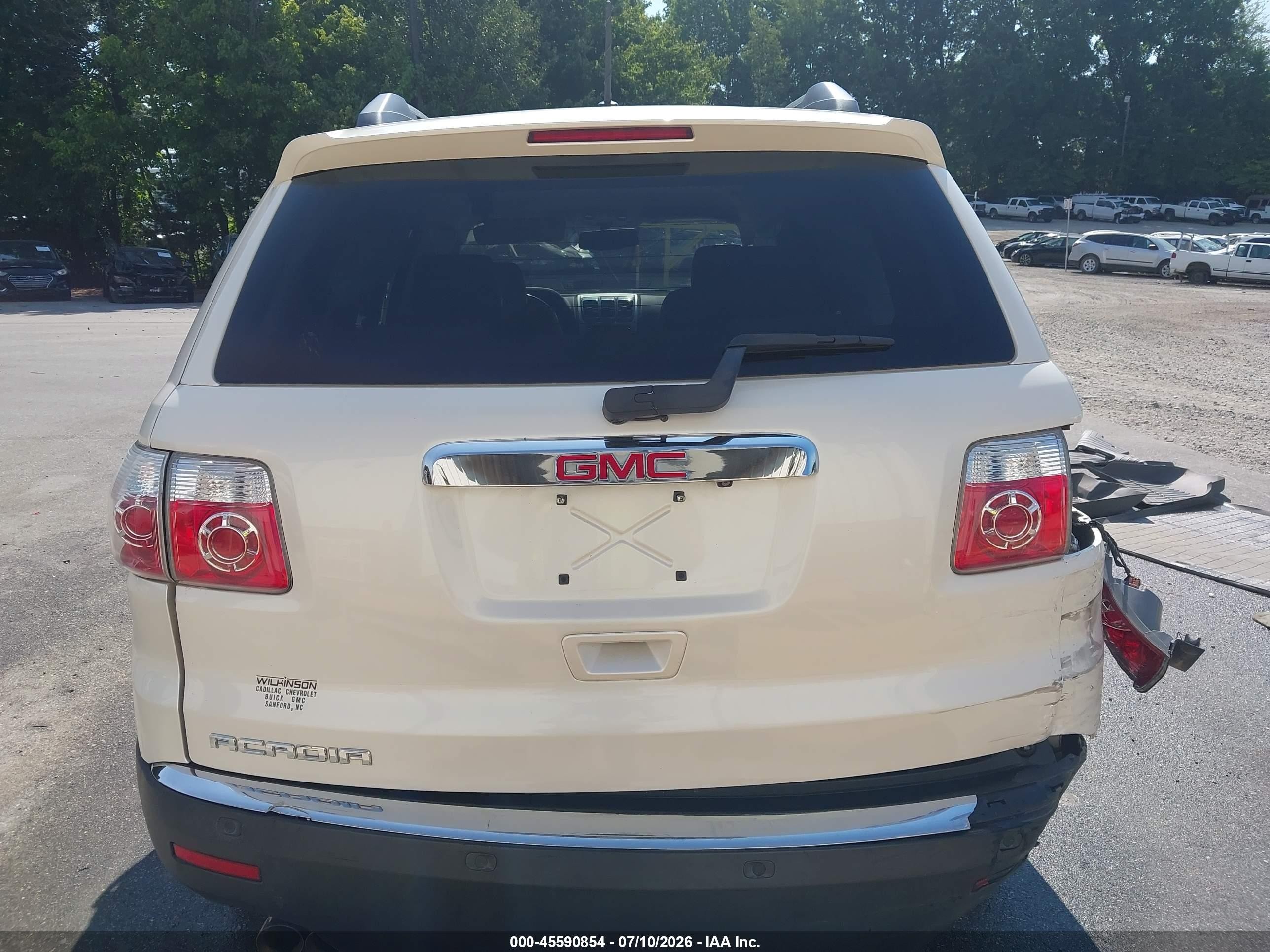 2012 Gmc Acadia Slt-1 White vin: 1GKKRRED3CJ318468
