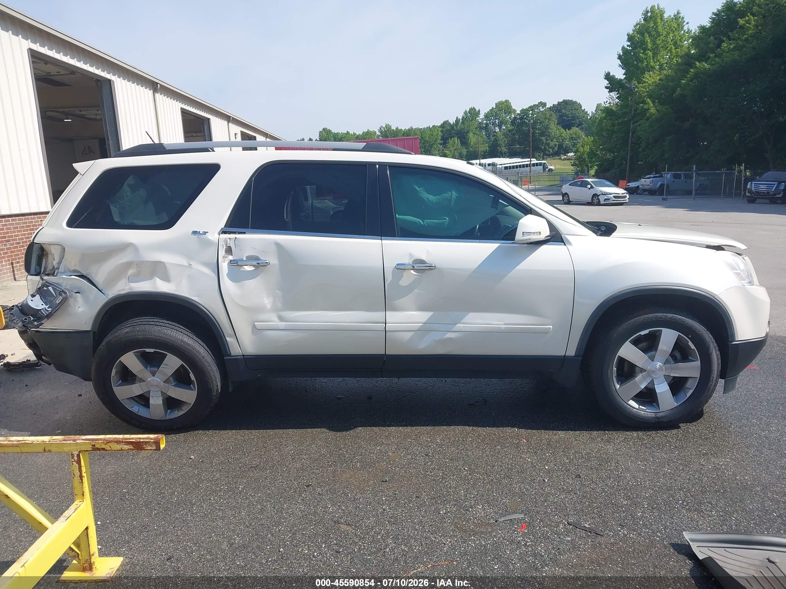 2012 Gmc Acadia Slt-1 White vin: 1GKKRRED3CJ318468