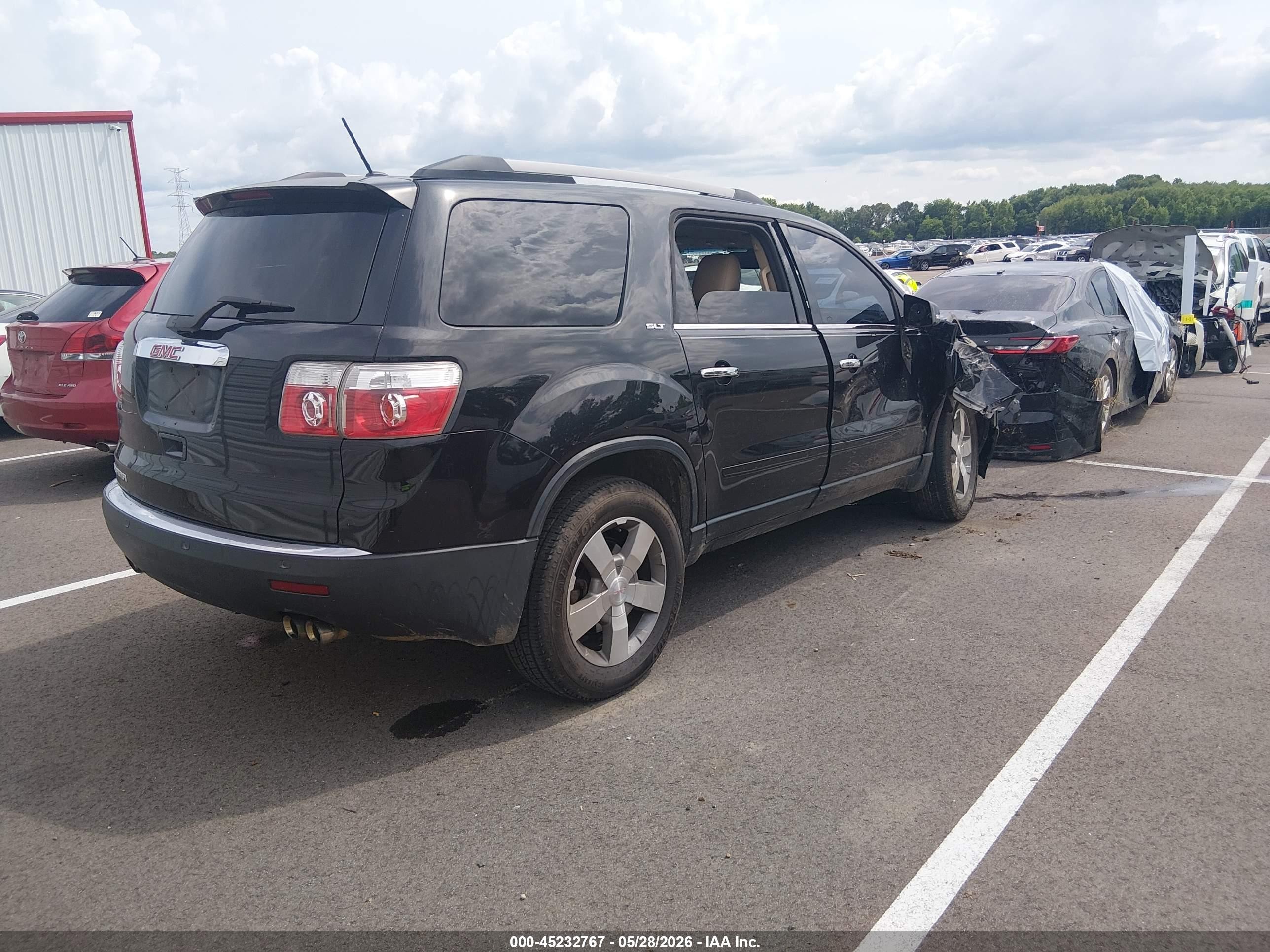 2012 Gmc Acadia Slt-1 Black vin: 1GKKRRED3CJ418960
