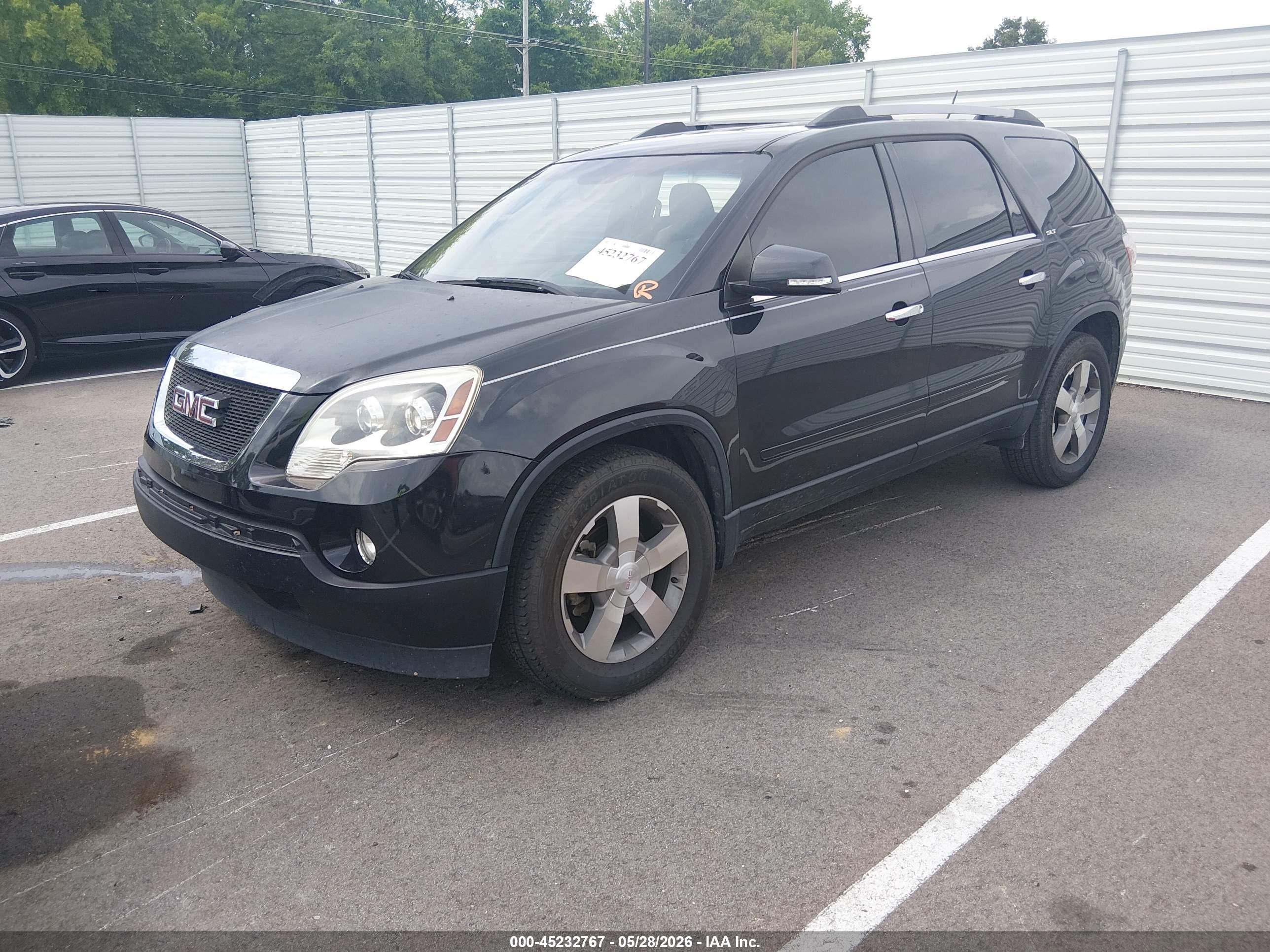 2012 Gmc Acadia Slt-1 Black vin: 1GKKRRED3CJ418960
