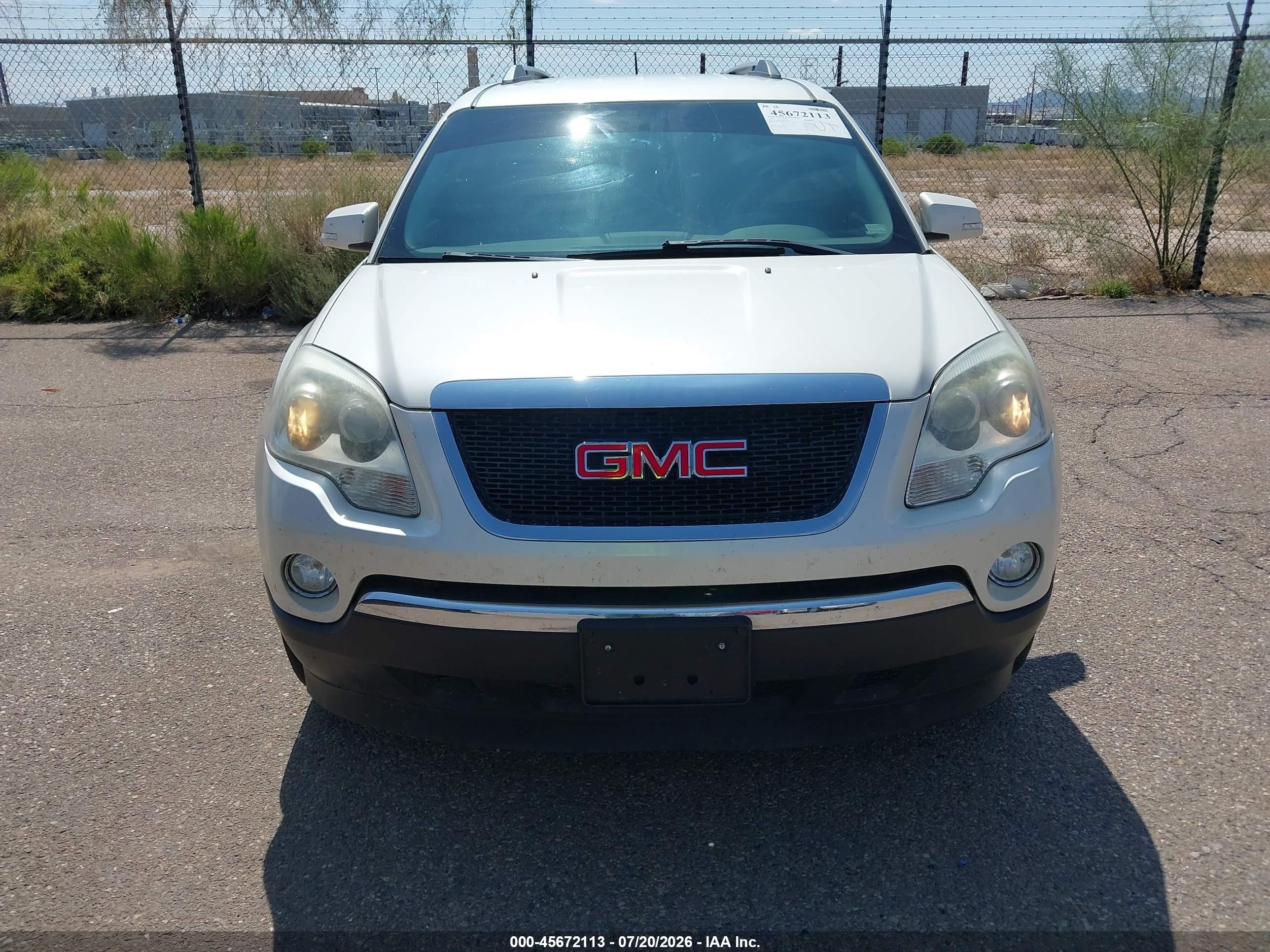 2012 Gmc Acadia Slt-1 White vin: 1GKKRRED6CJ340111