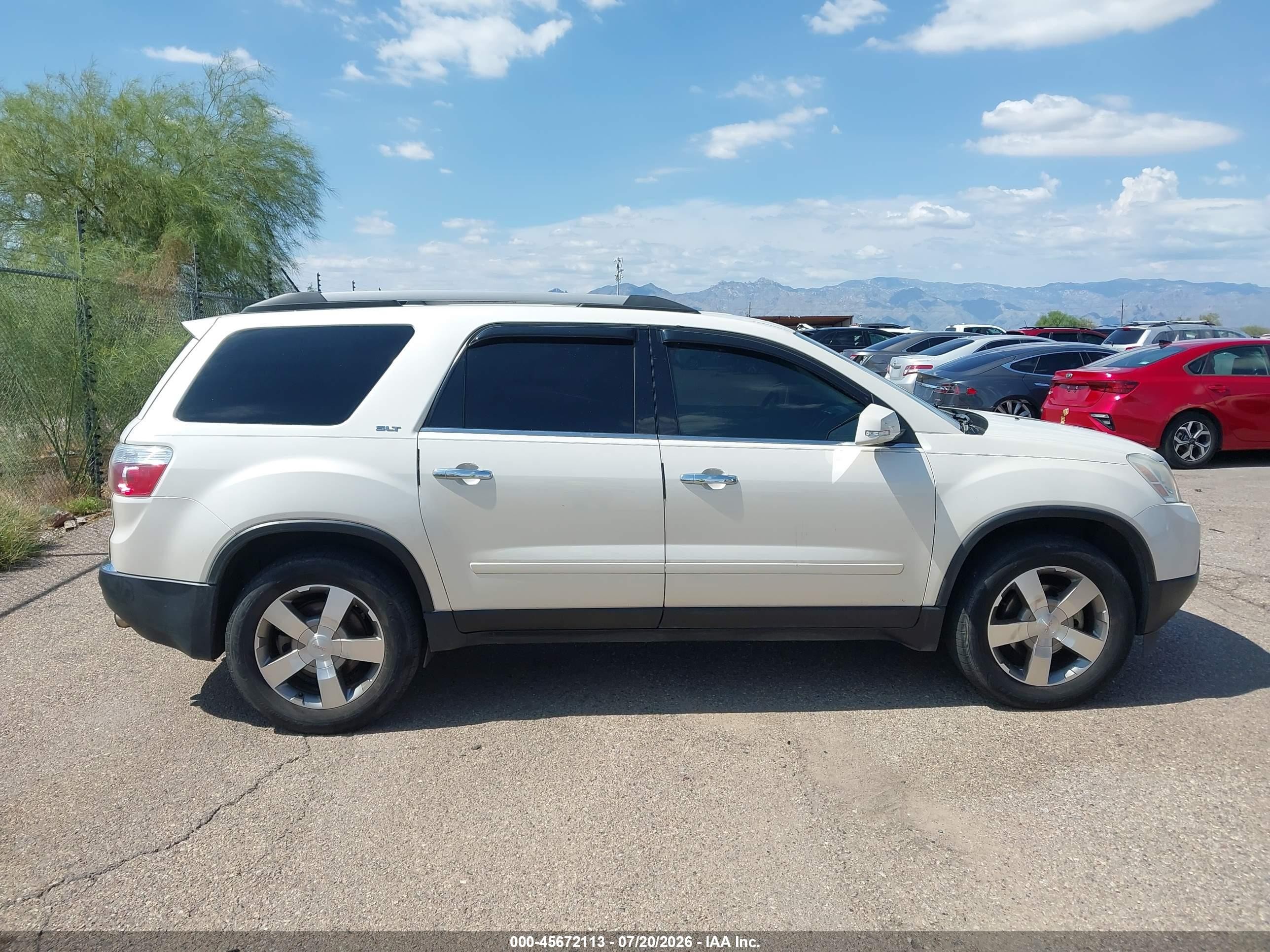 2012 Gmc Acadia Slt-1 White vin: 1GKKRRED6CJ340111