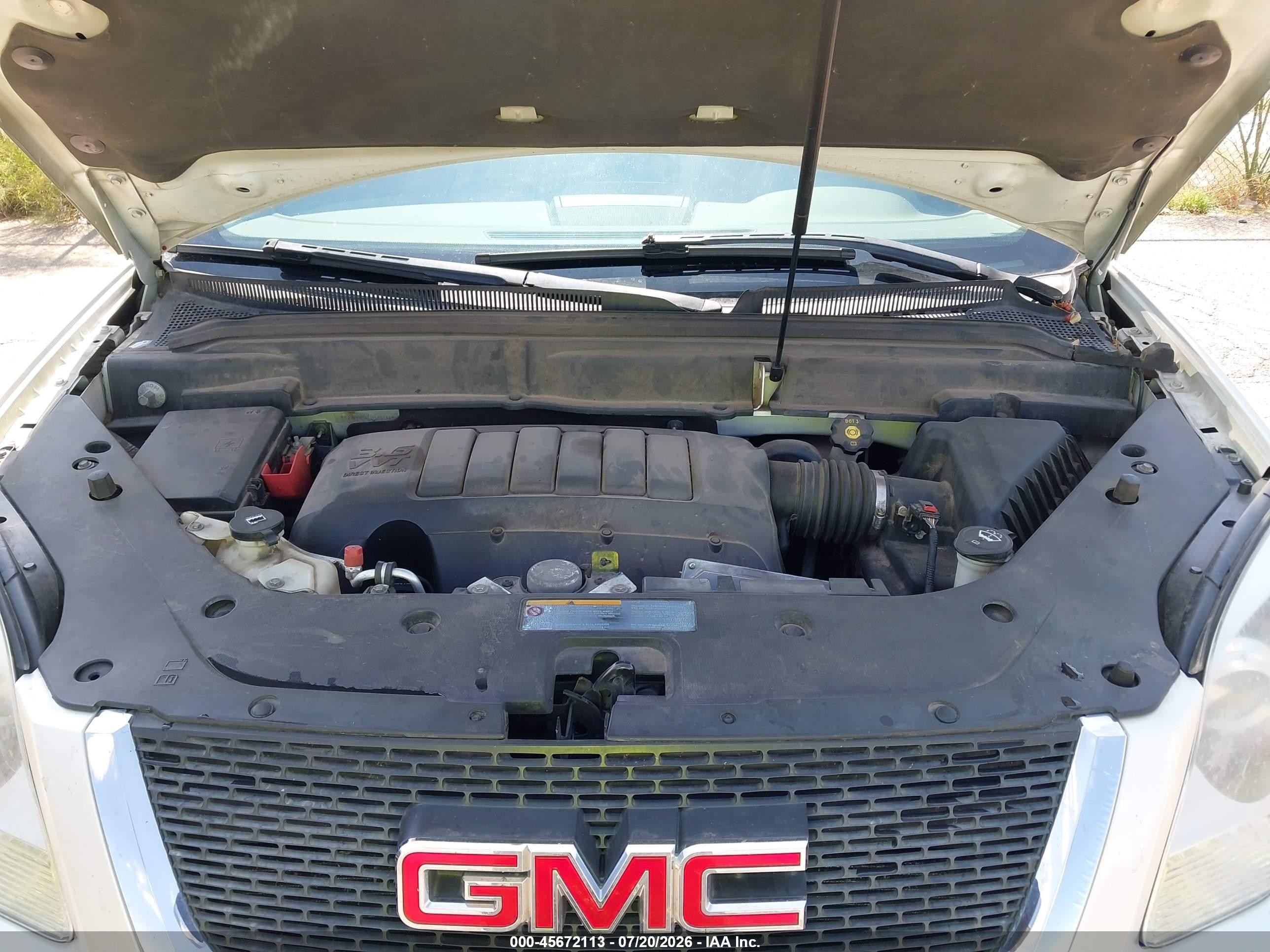 2012 Gmc Acadia Slt-1 White vin: 1GKKRRED6CJ340111