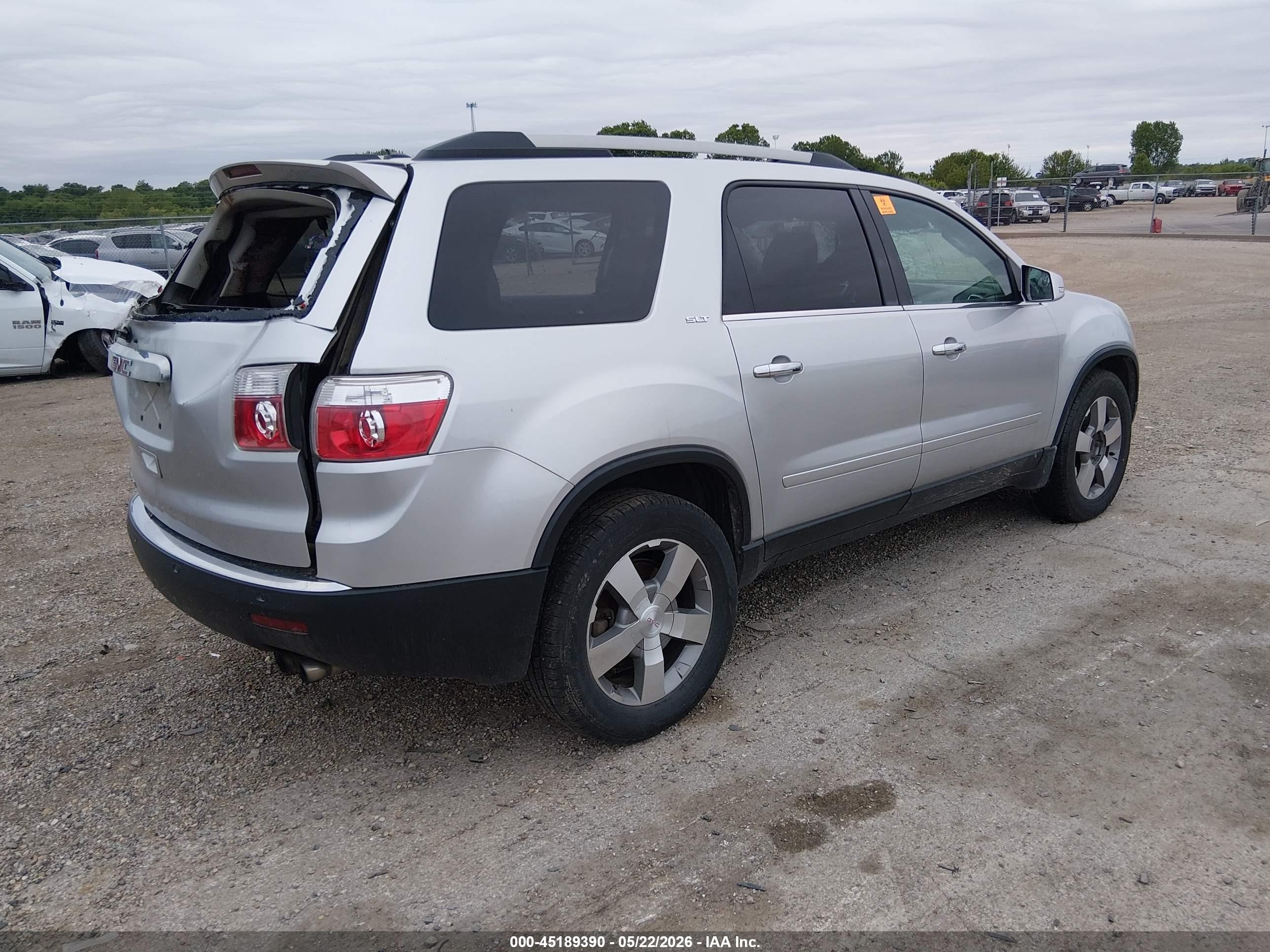 2012 Gmc Acadia Slt-1 Silver vin: 1GKKRRED7CJ204411