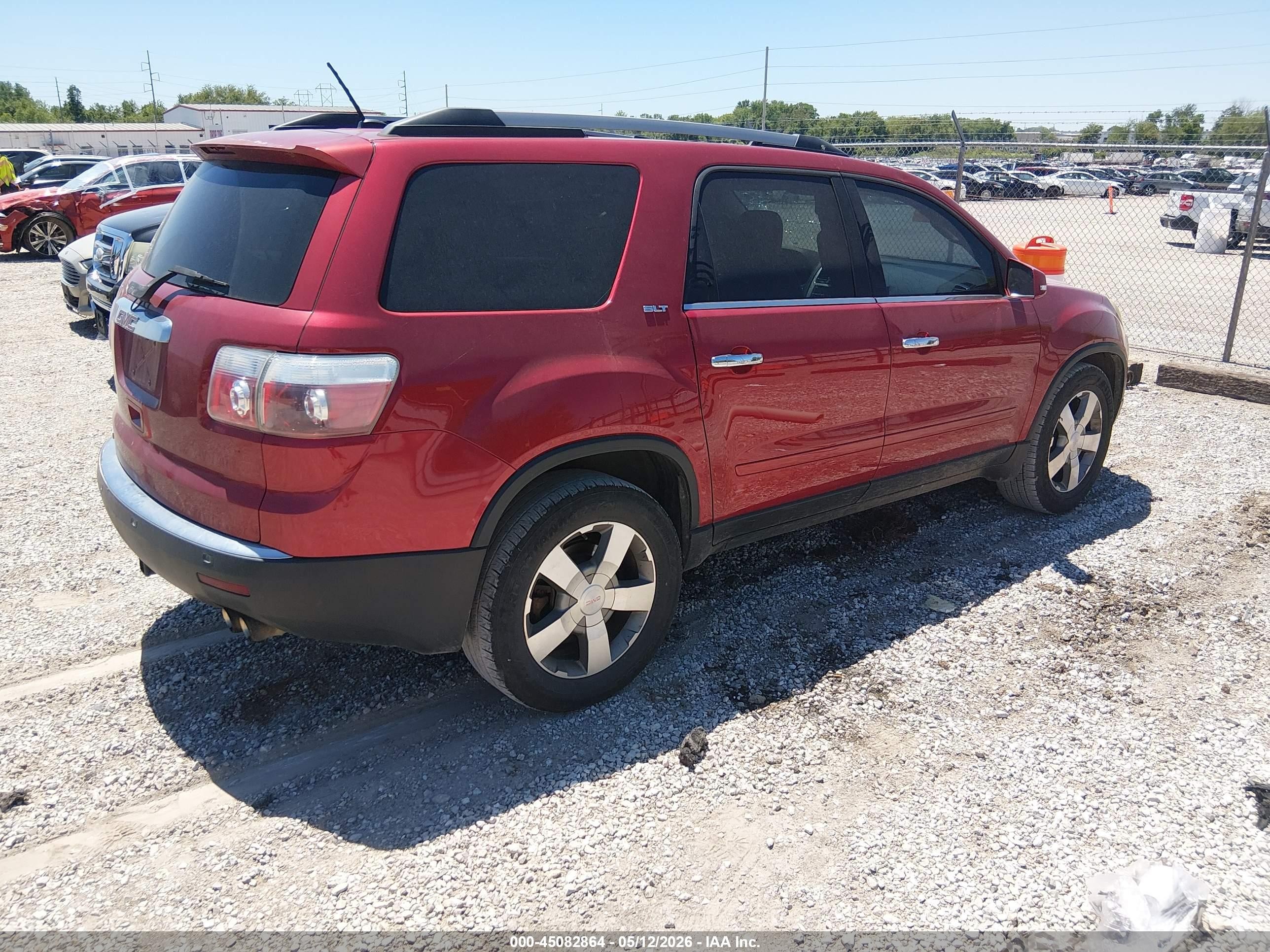 2012 Gmc Acadia Slt-1 Red vin: 1GKKRRED7CJ224366