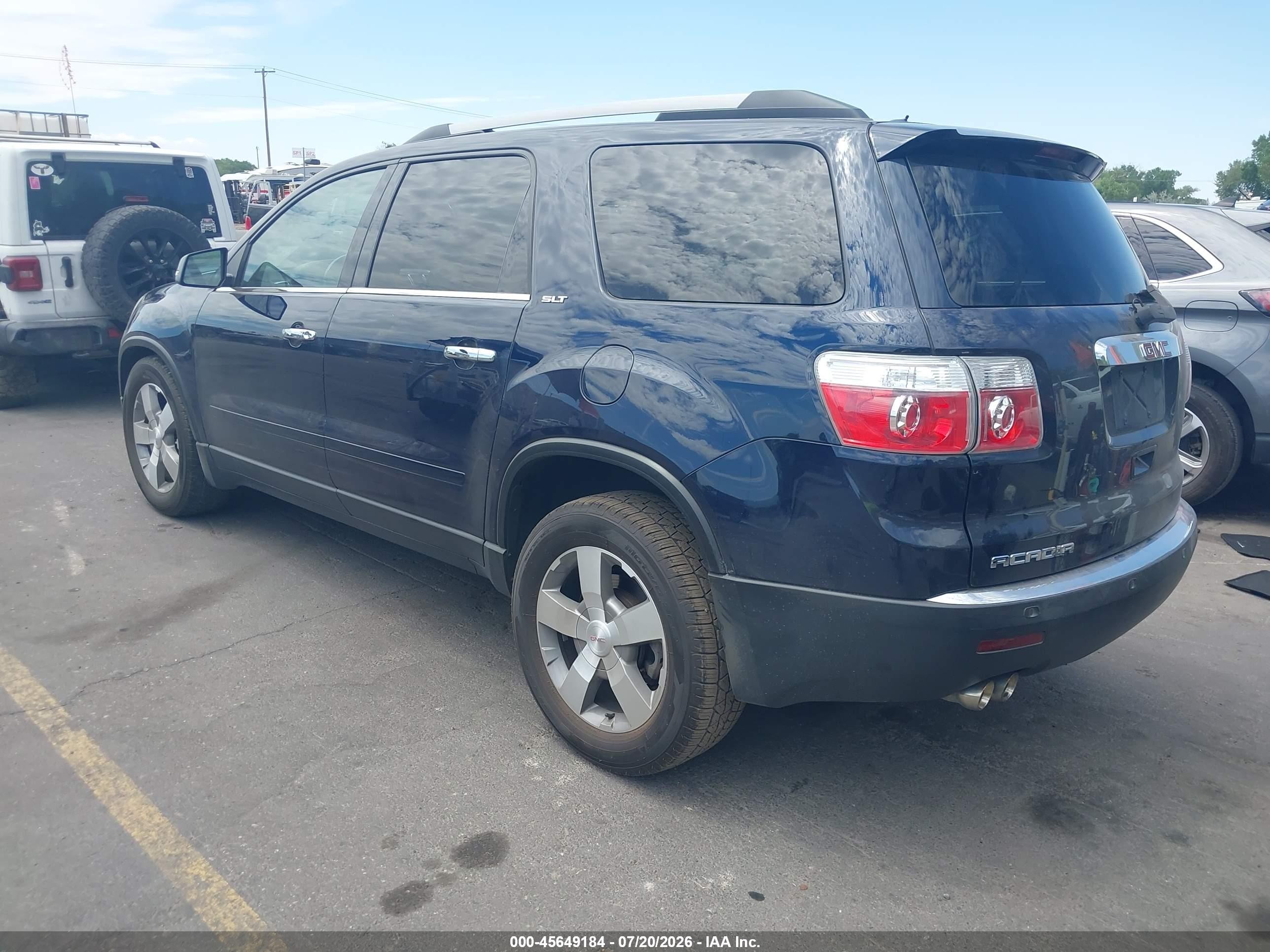 2011 Gmc Acadia Slt-1 Dark Blue vin: 1GKKRRED8BJ318707
