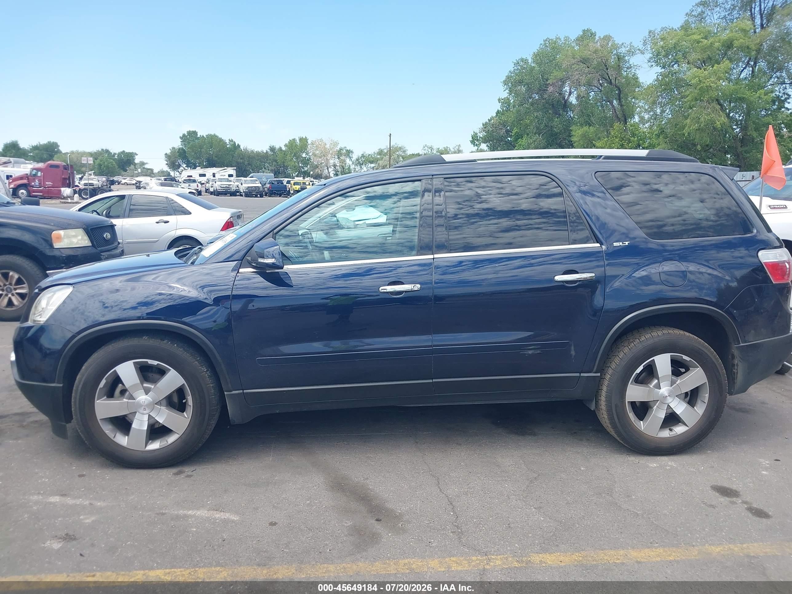 2011 Gmc Acadia Slt-1 Dark Blue vin: 1GKKRRED8BJ318707