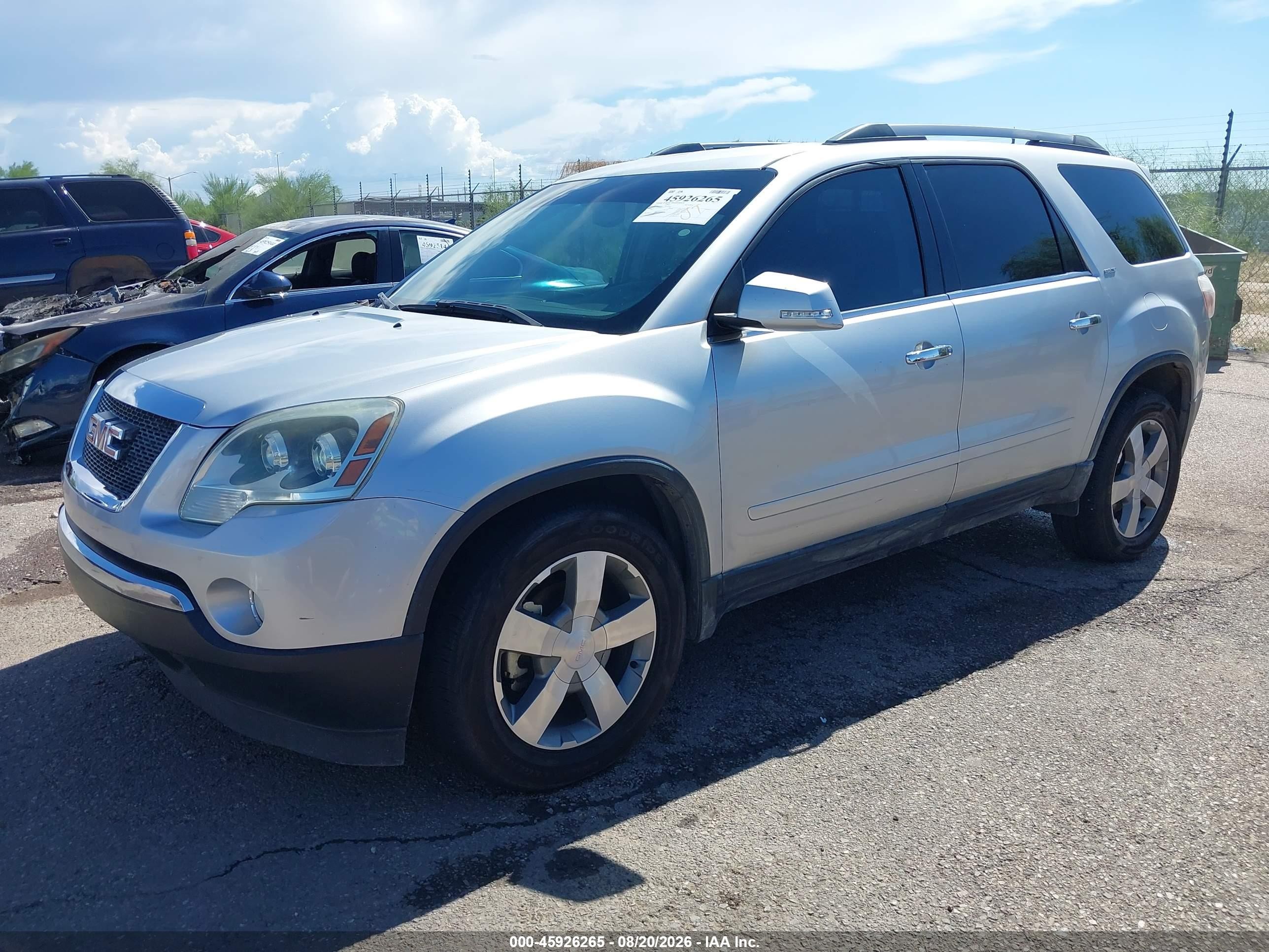 2011 Gmc Acadia Slt-1 Silver vin: 1GKKRRED8BJ336687